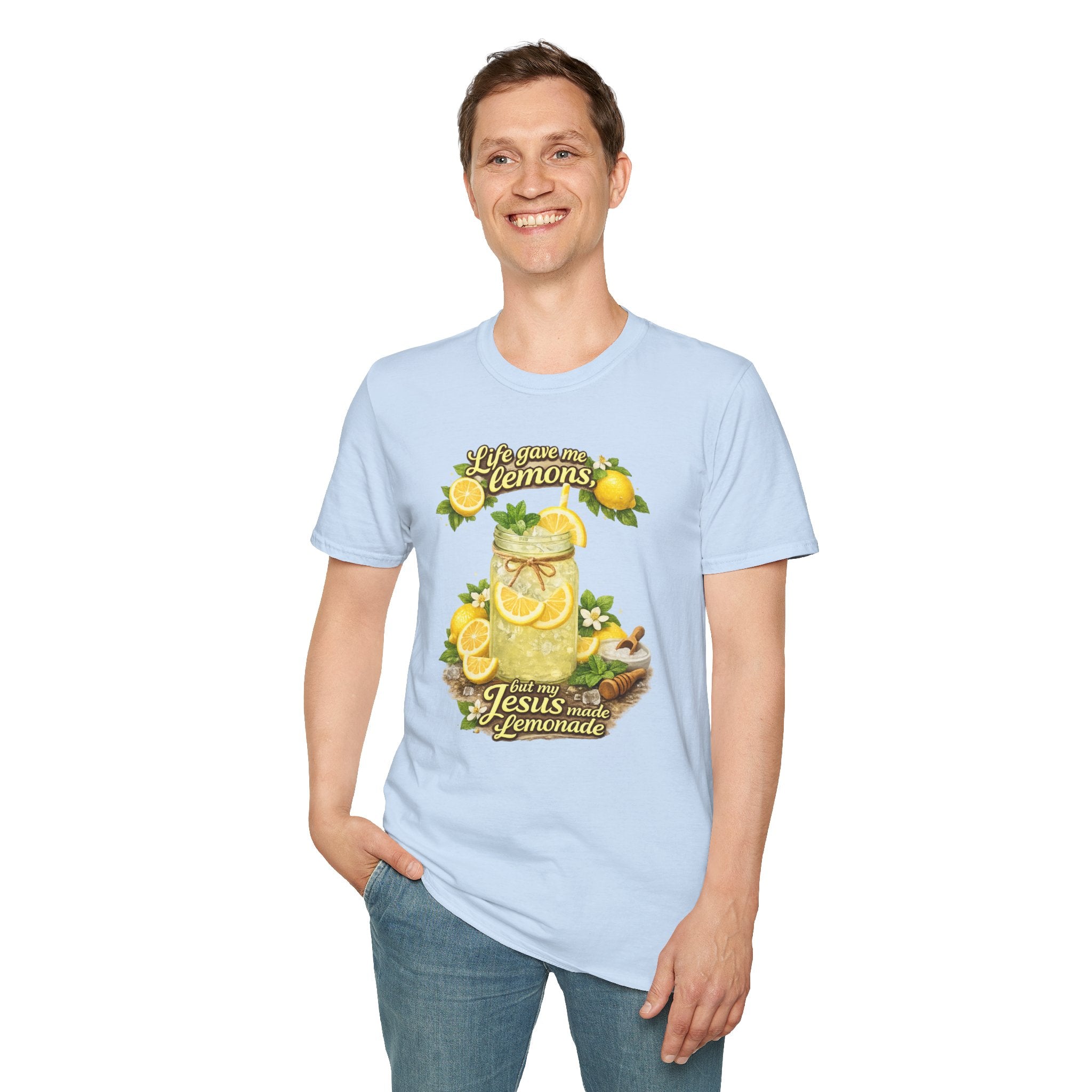 Life gave me lemons, but Jesus made lemonade Christian grapgic tee