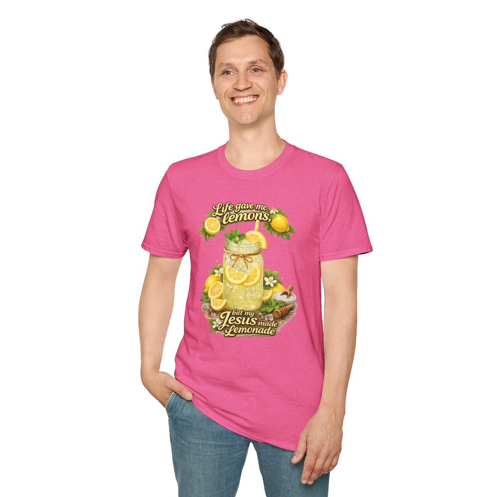 Life gave me lemons, but Jesus made lemonade Christian grapgic tee