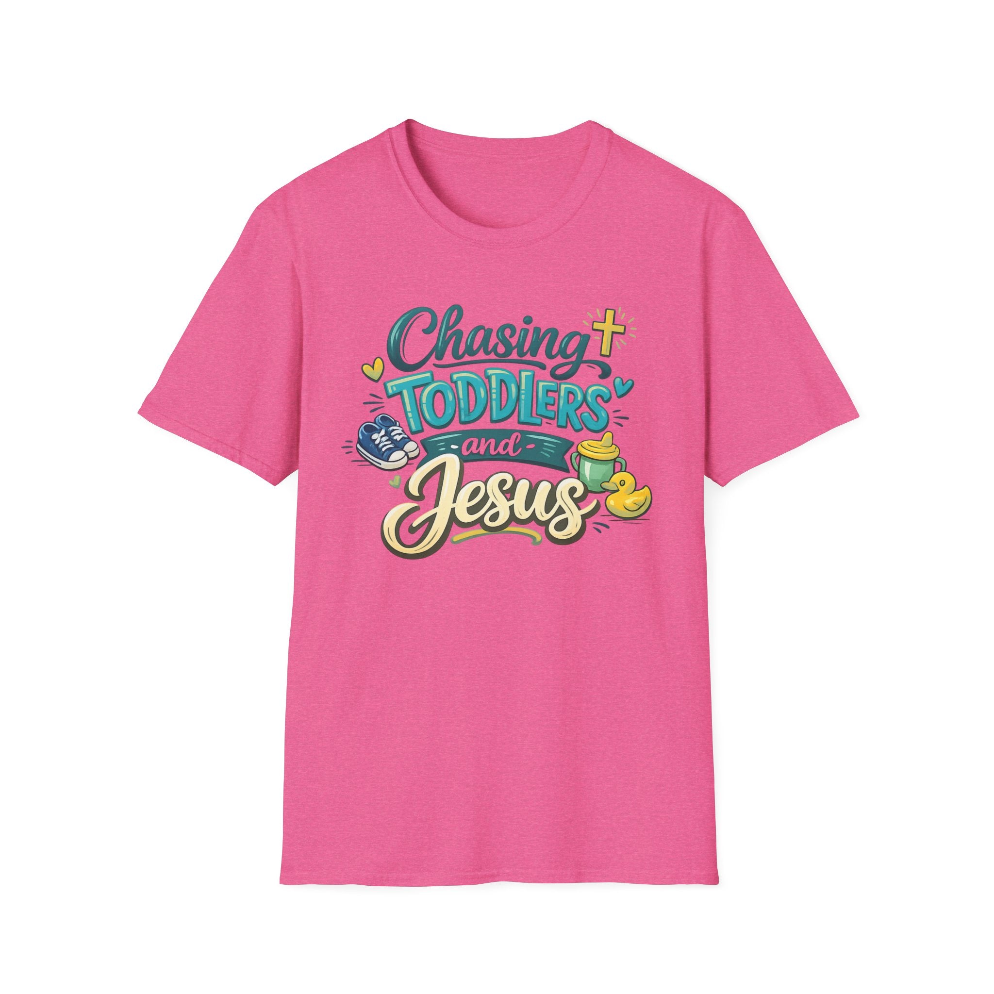 Chasing Toddlers and Jesus- Cute faith based parenting t shirt