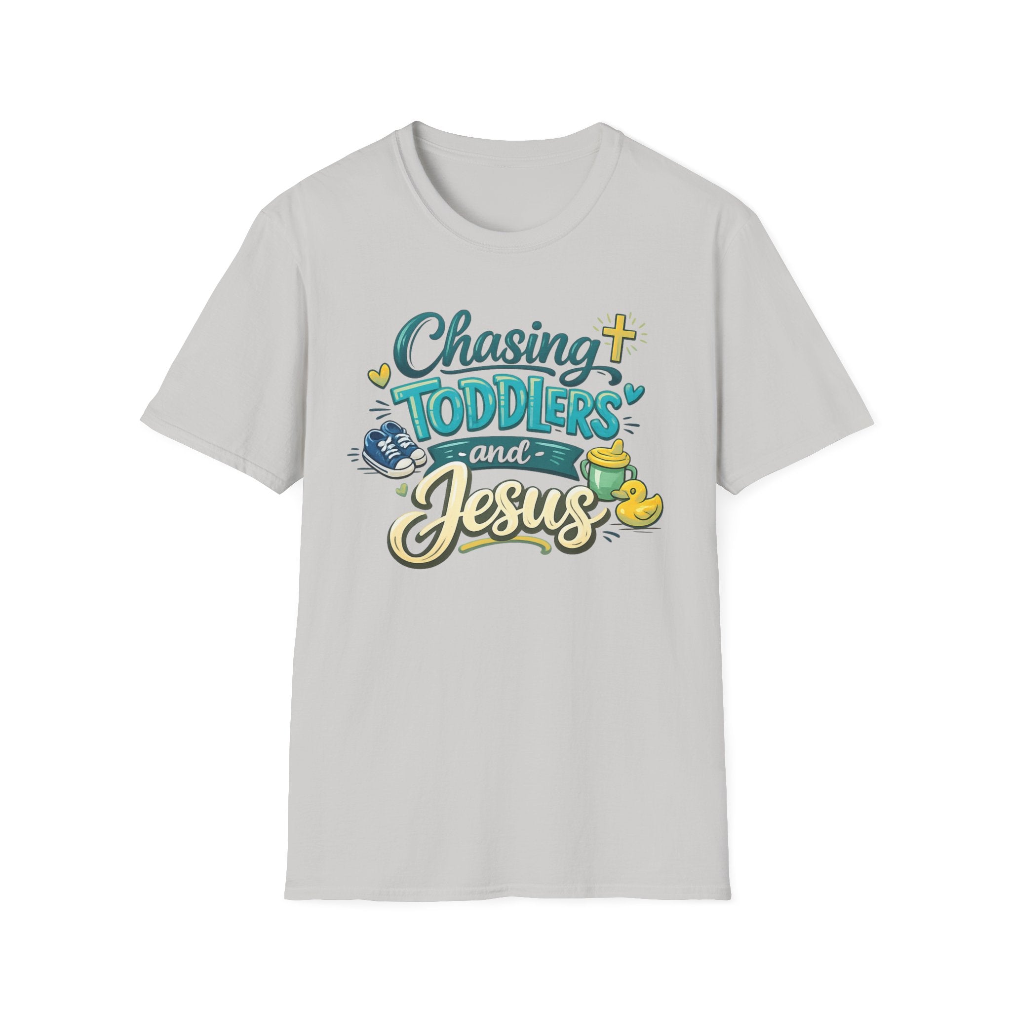 Chasing Toddlers and Jesus- Cute faith based parenting t shirt