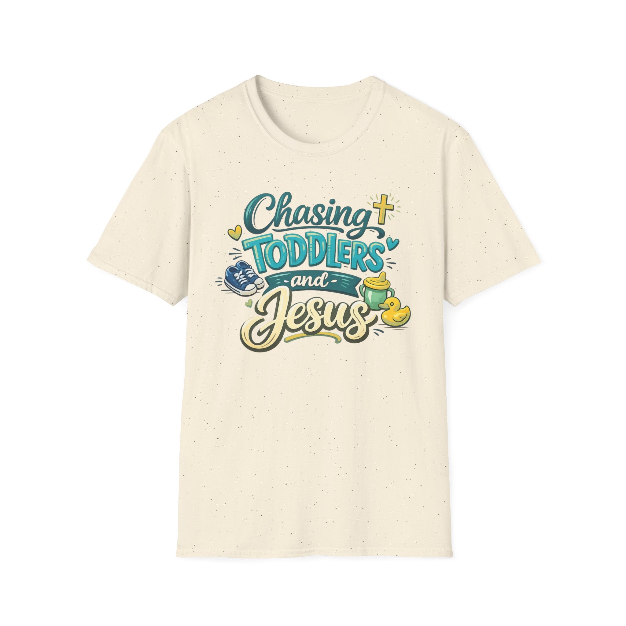 Chasing Toddlers and Jesus- Cute faith based parenting t shirt