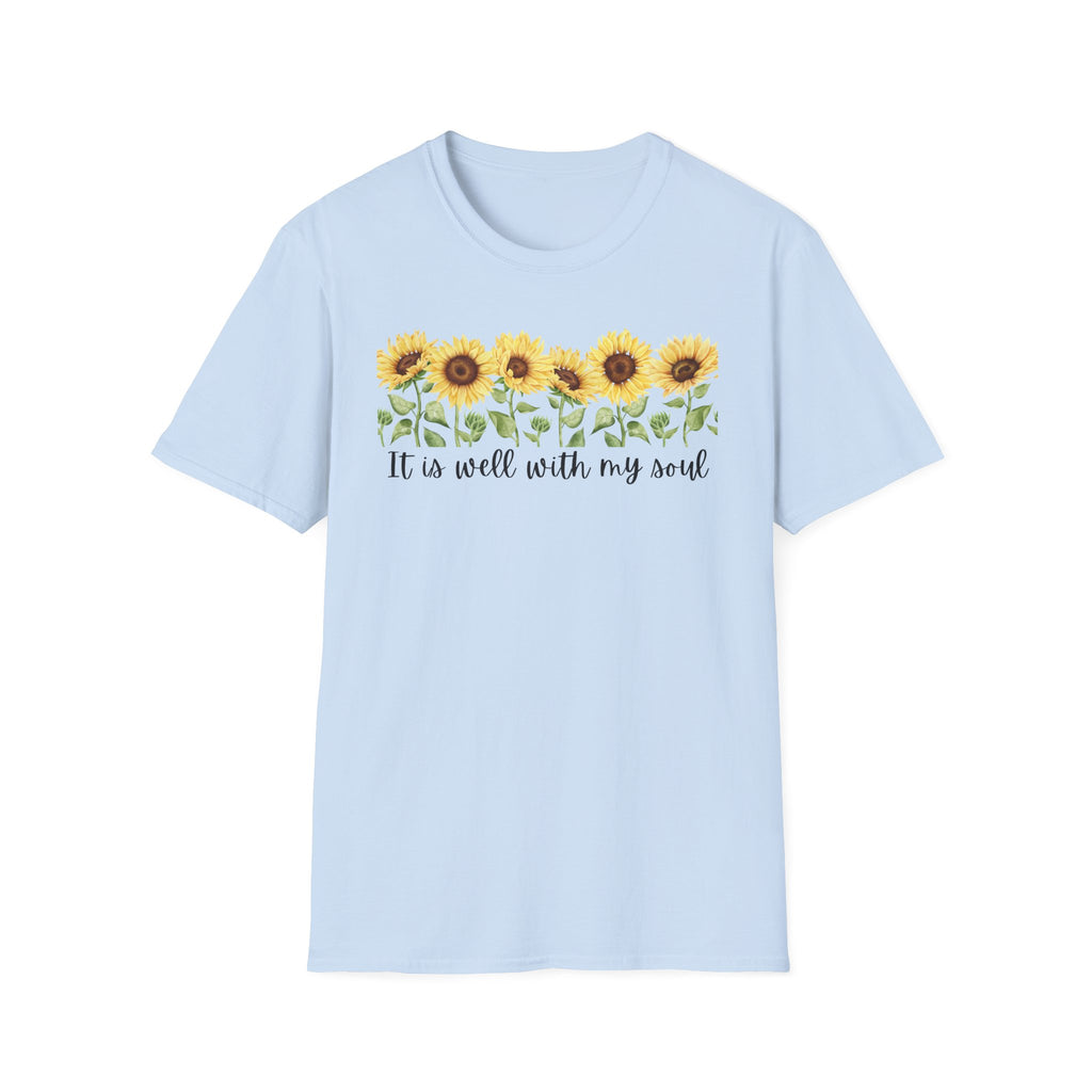 It Is Well with My Soul Sunflower Tshirt
