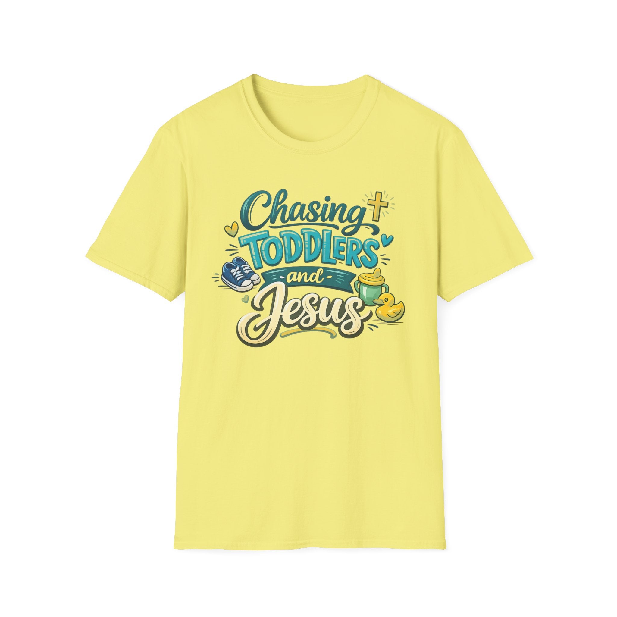 Chasing Toddlers and Jesus- Cute faith based parenting t shirt