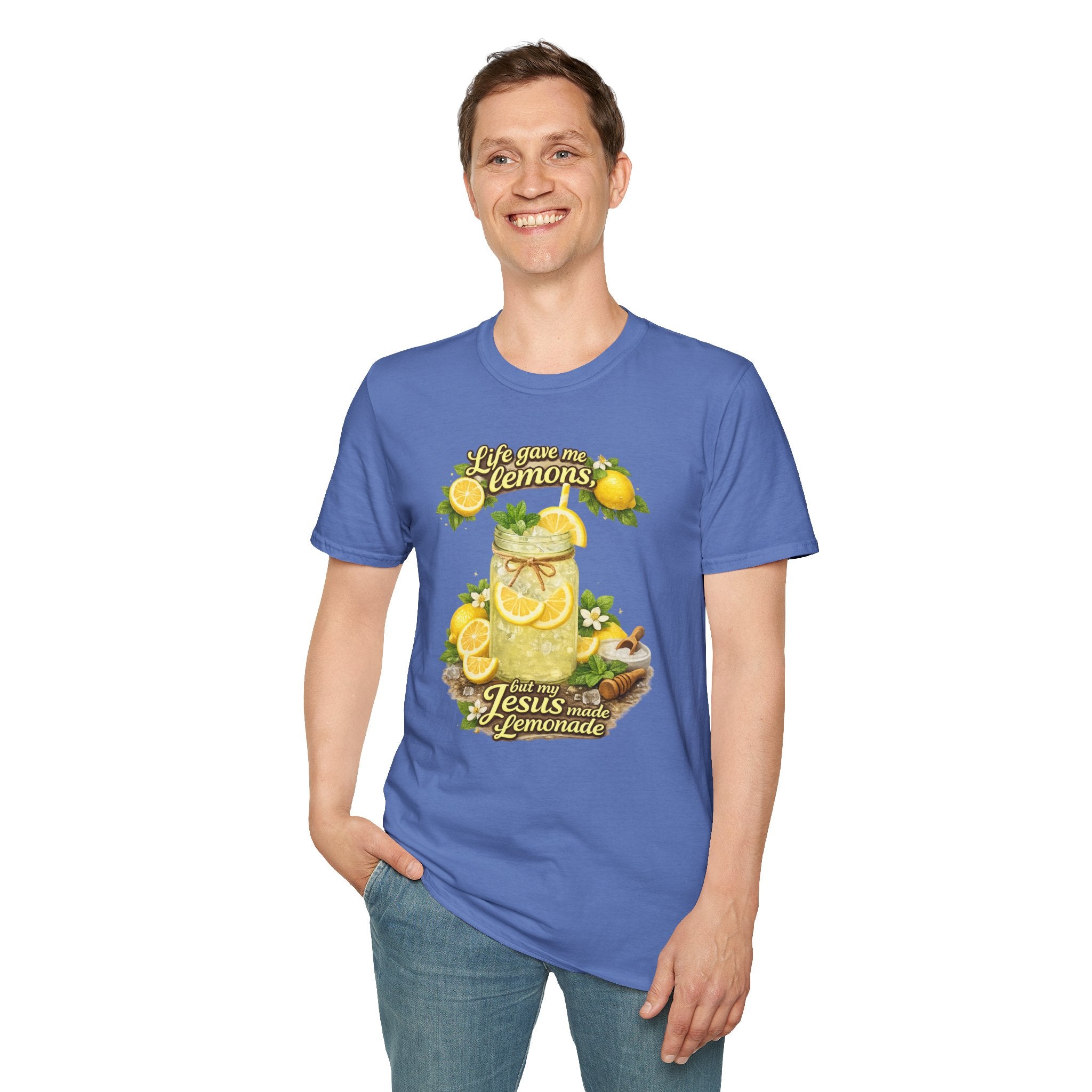 Life gave me lemons, but Jesus made lemonade Christian grapgic tee