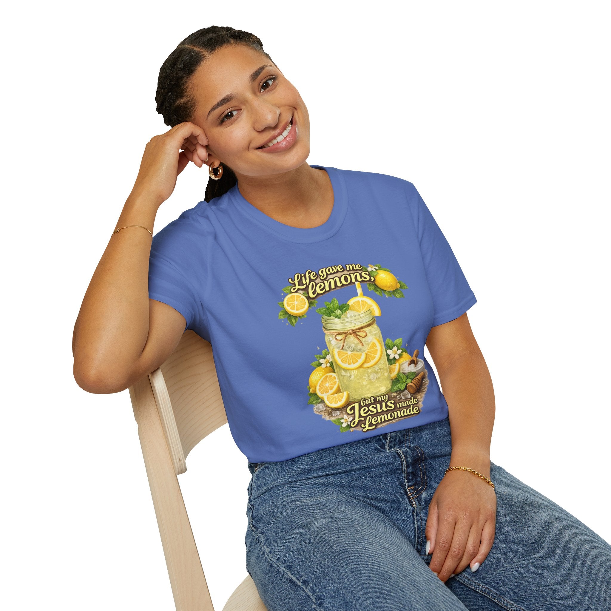 Life gave me lemons, but Jesus made lemonade Christian grapgic tee