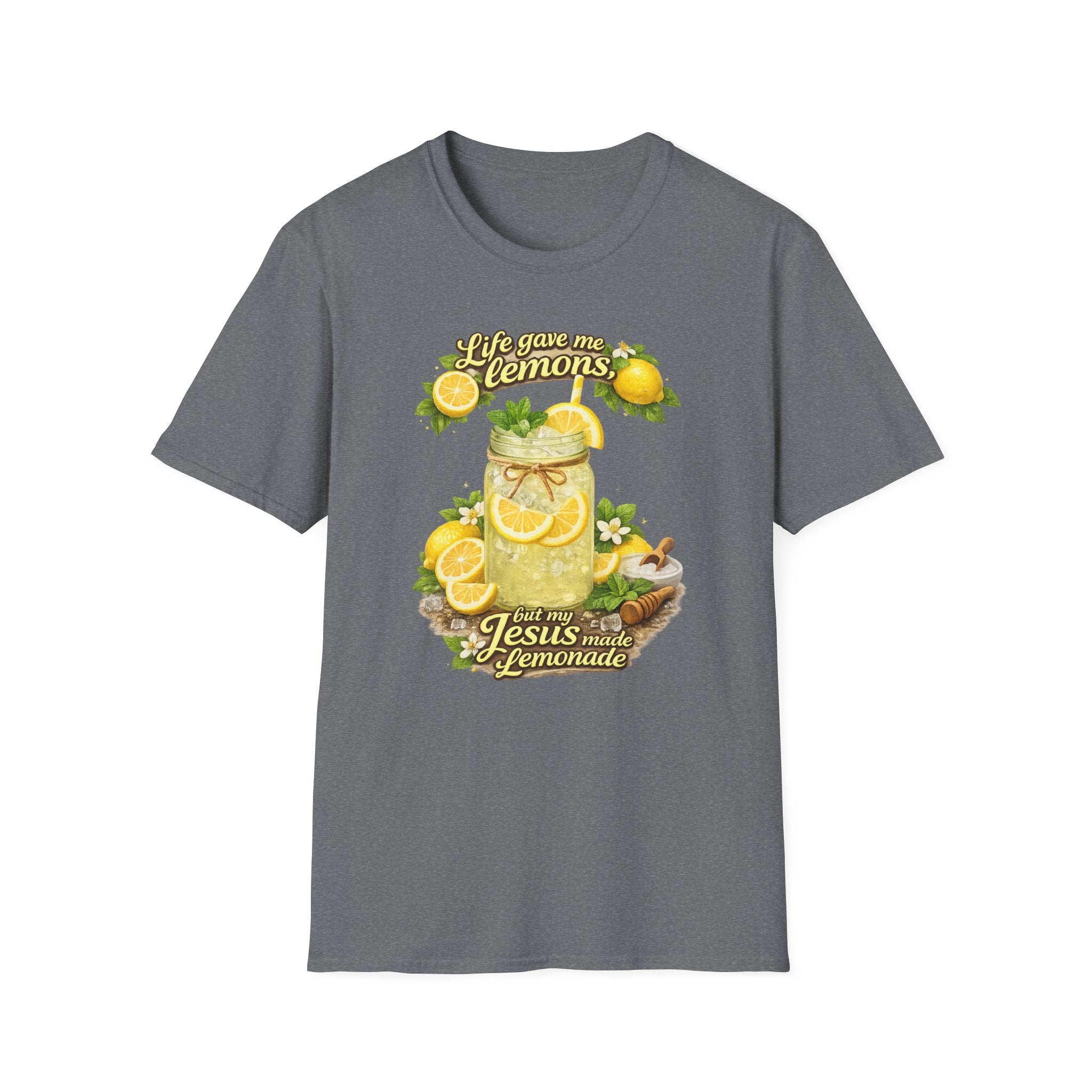 Life gave me lemons, but Jesus made lemonade Christian grapgic tee