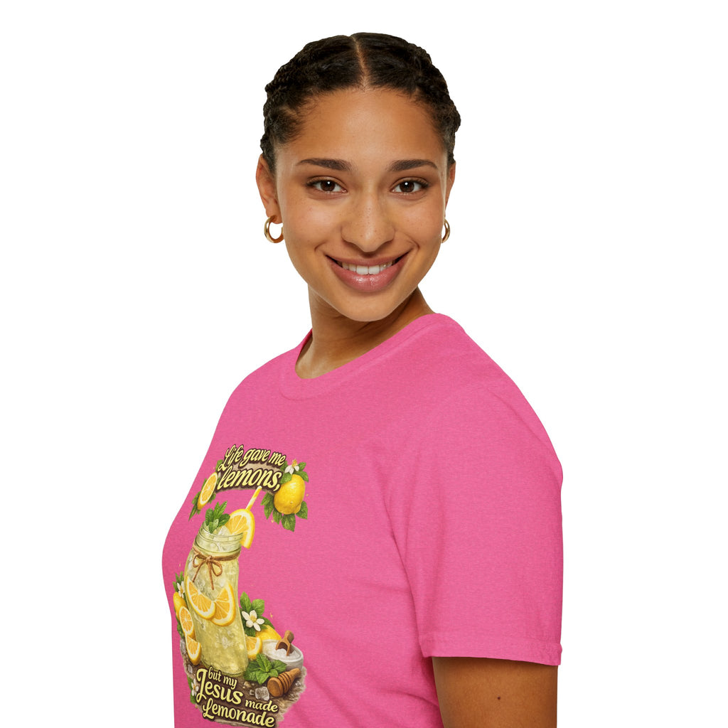 Life gave me lemons, but Jesus made lemonade Christian grapgic tee