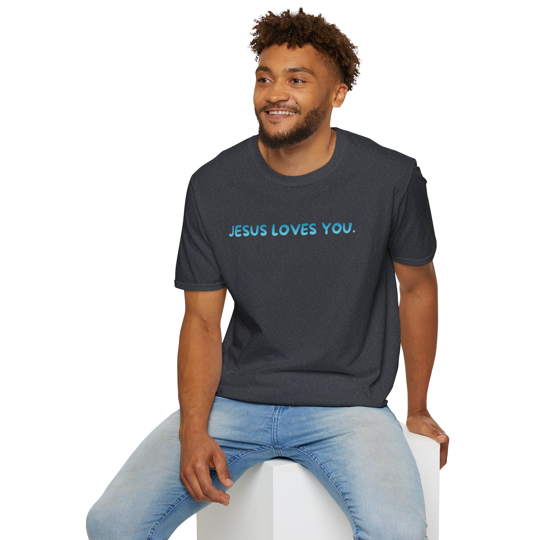JESUS LOVES YOU Graphic Tee (Blue)