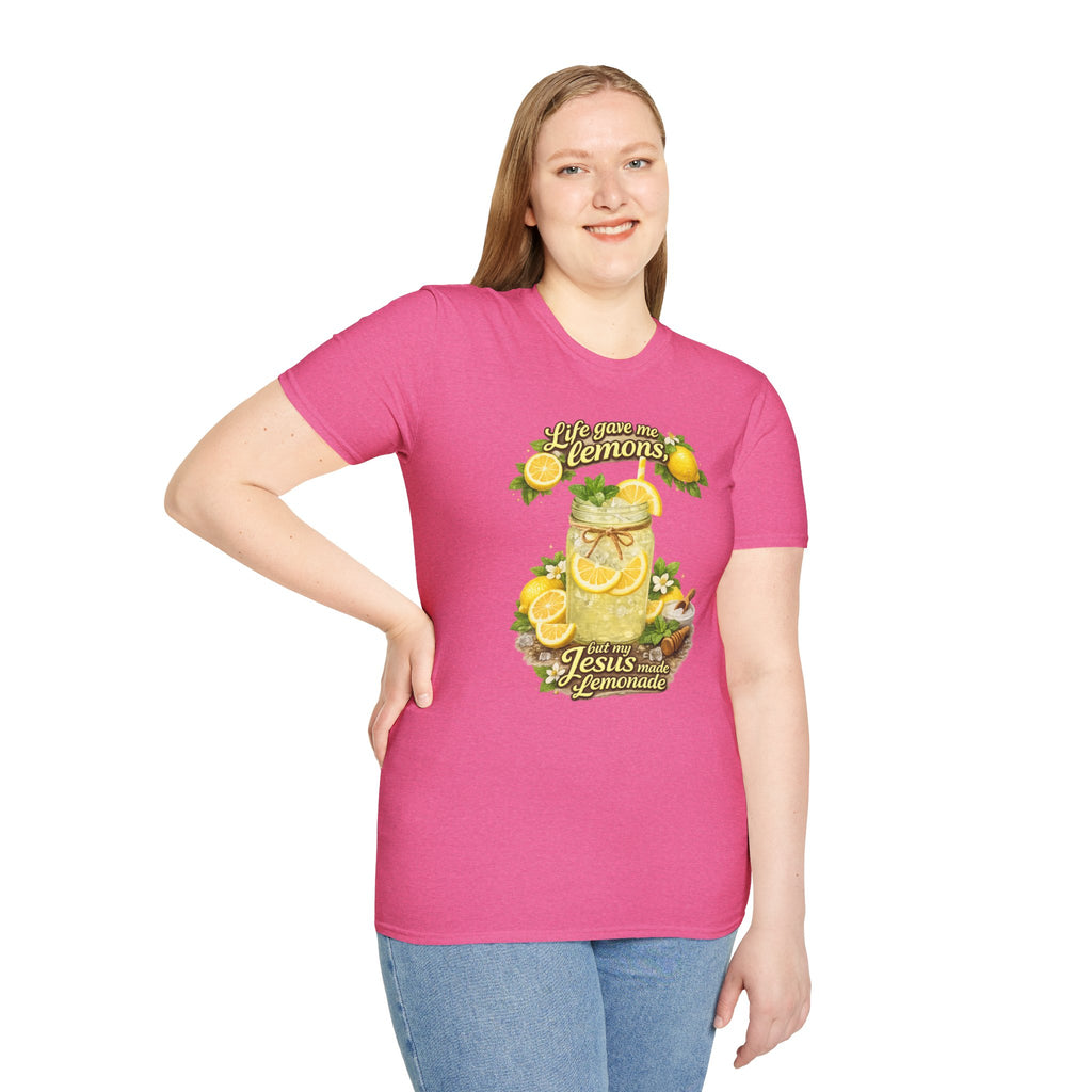 Life gave me lemons, but Jesus made lemonade Christian grapgic tee
