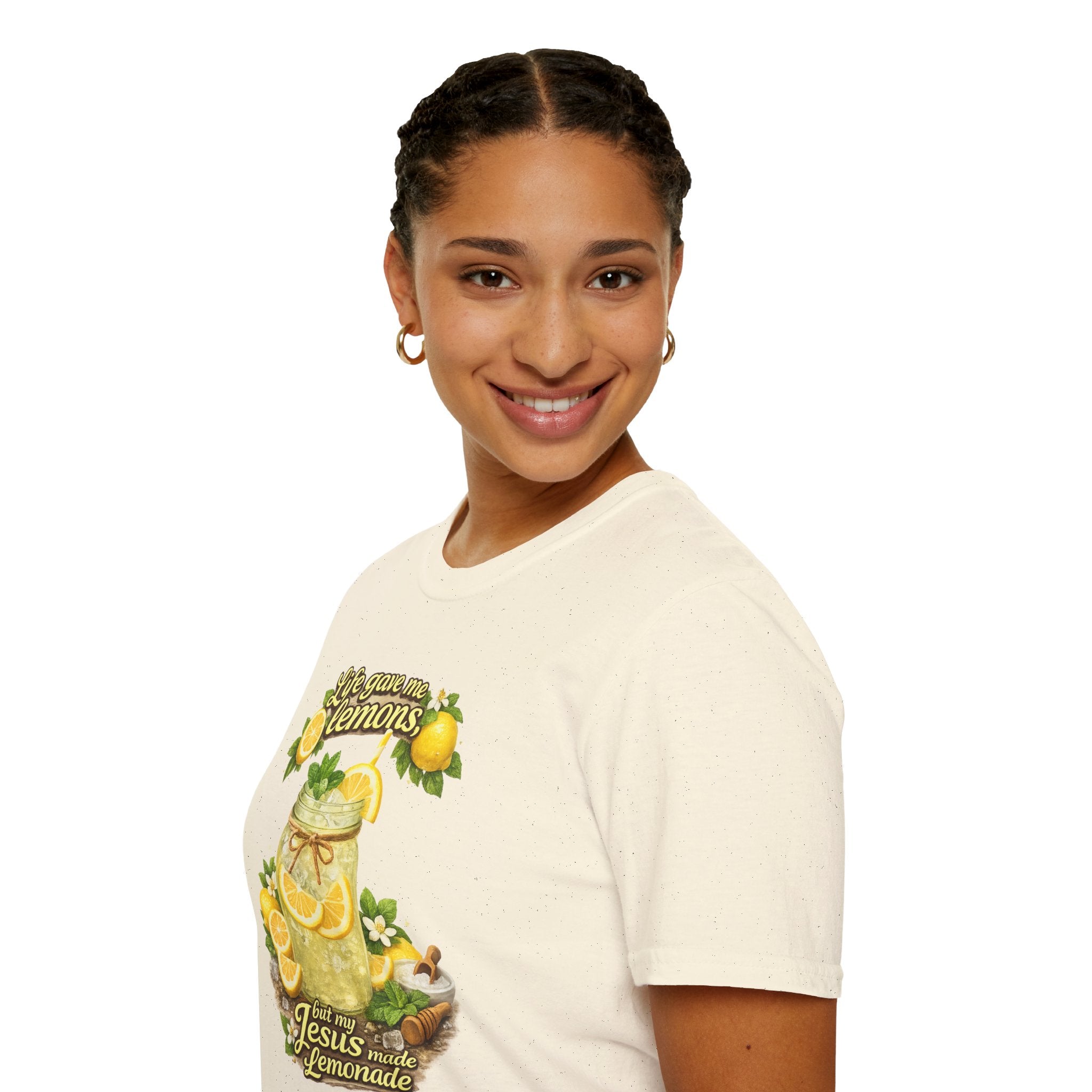 Life gave me lemons, but Jesus made lemonade Christian grapgic tee