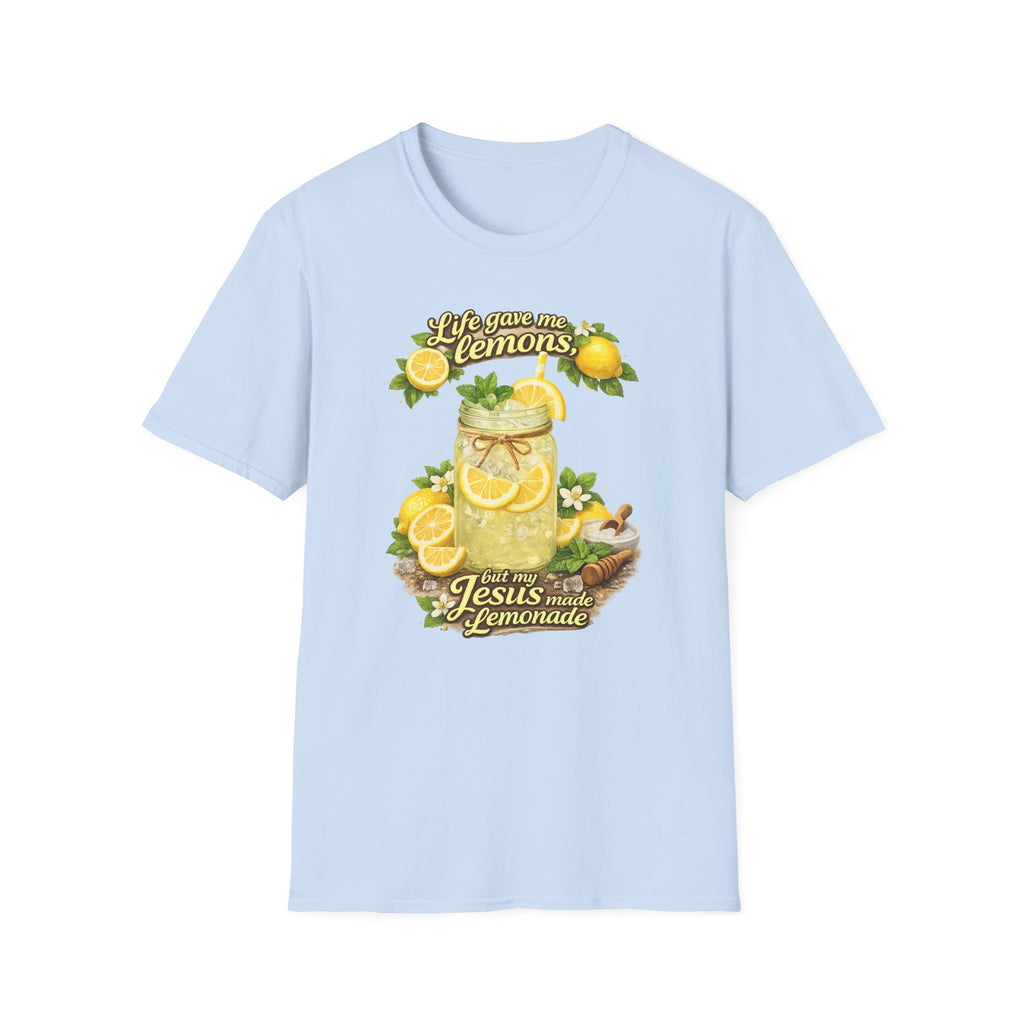 Life gave me lemons, but Jesus made lemonade Christian grapgic tee