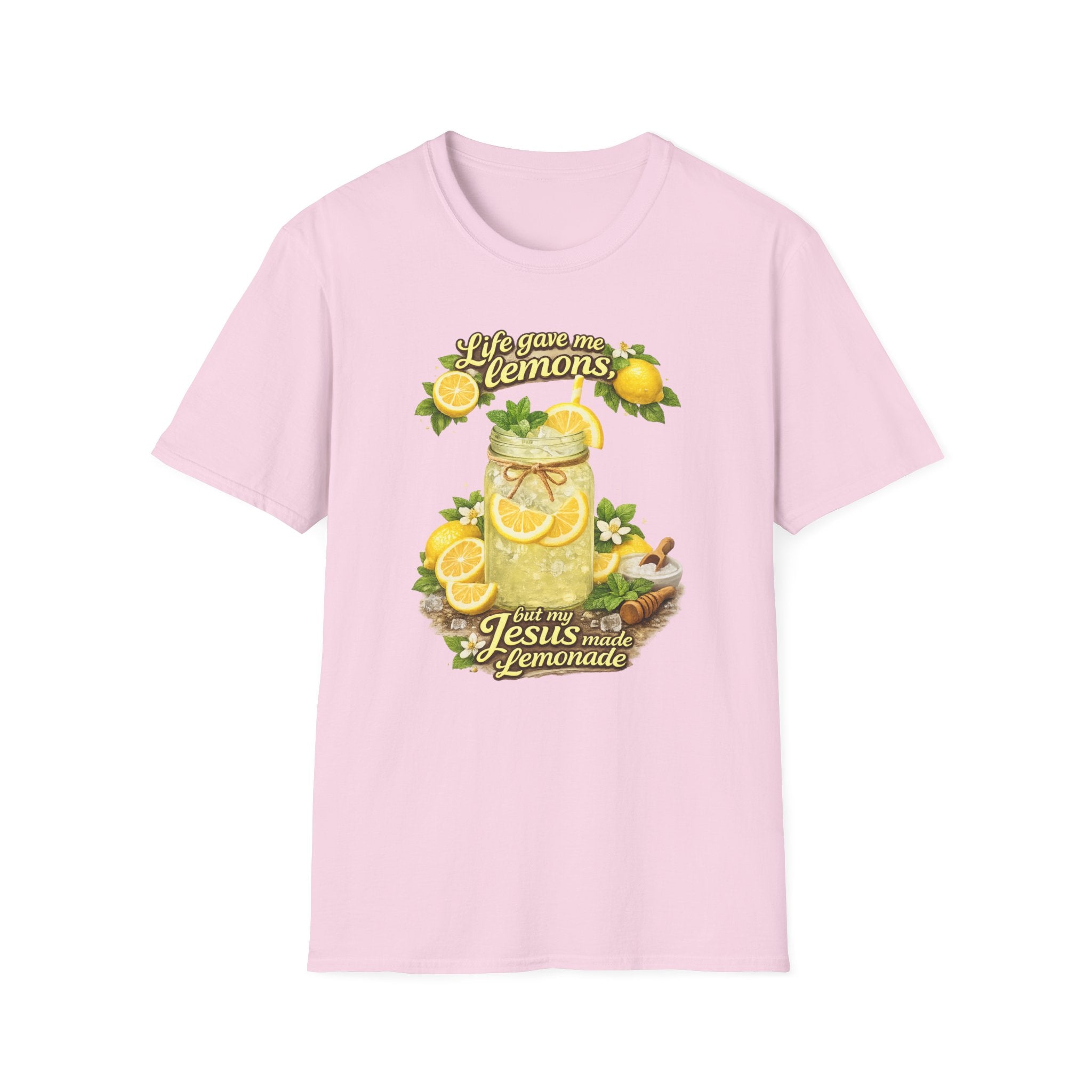 Life gave me lemons, but Jesus made lemonade Christian grapgic tee