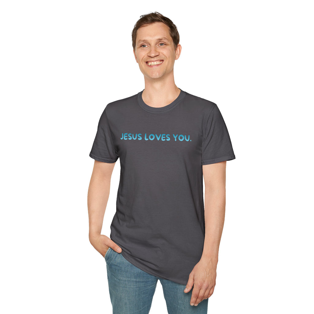 JESUS LOVES YOU Graphic Tee (Blue)
