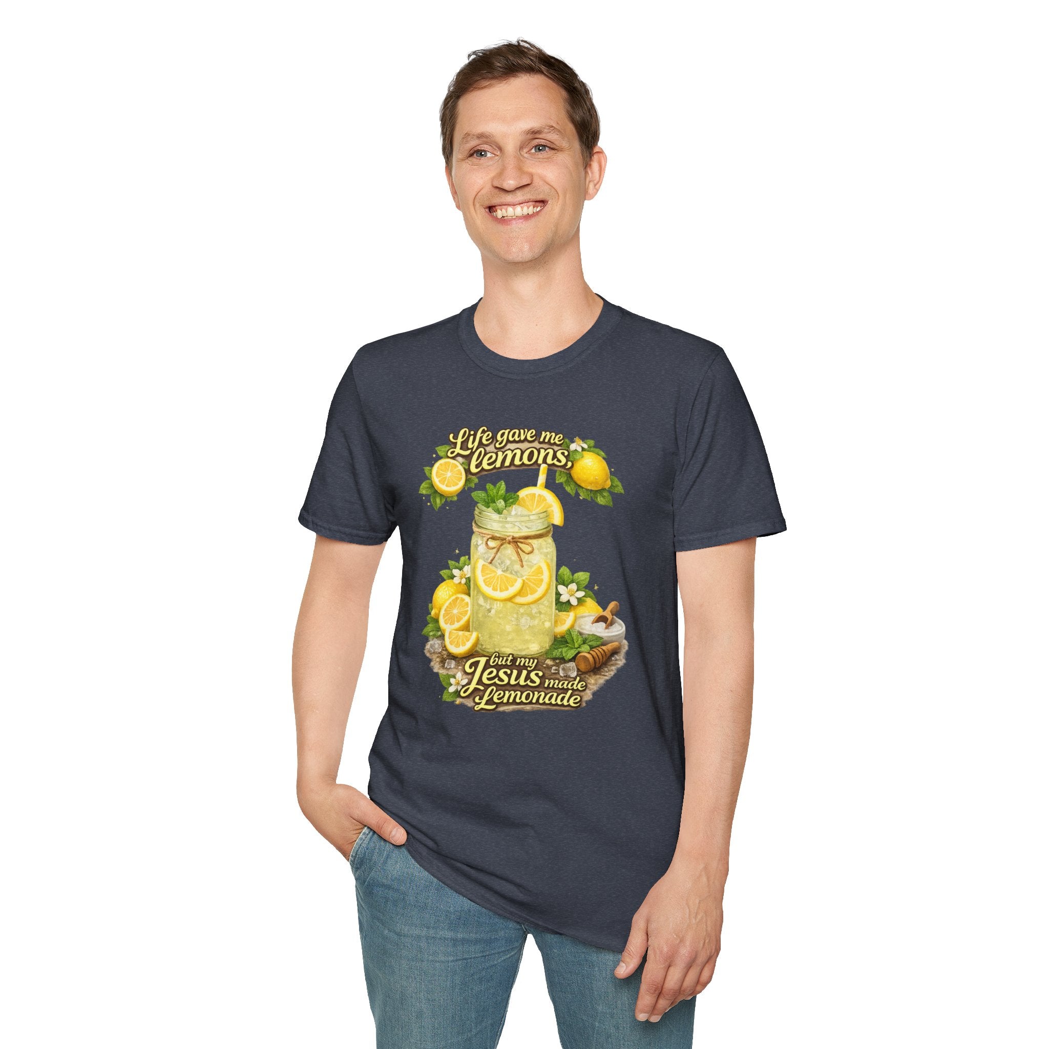 Life gave me lemons, but Jesus made lemonade Christian grapgic tee