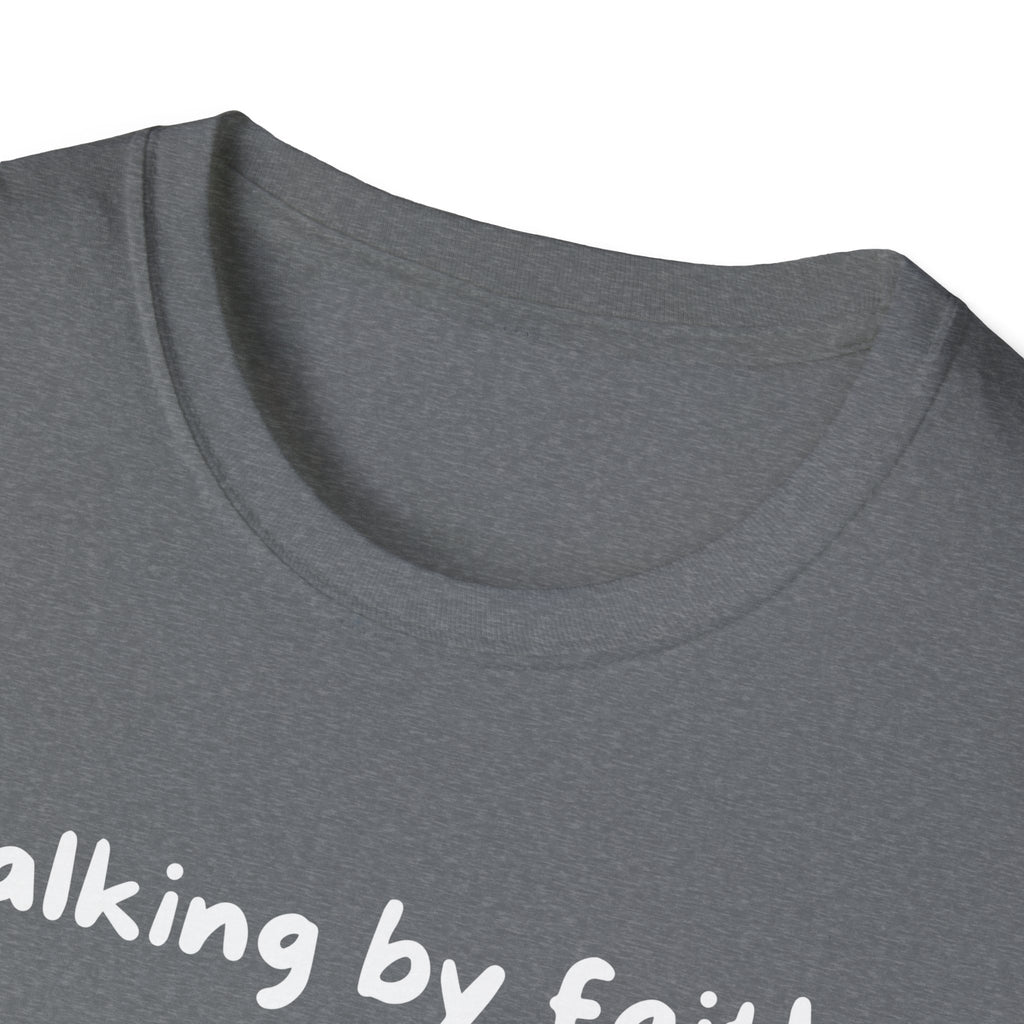 Walking By Faith, Tripping Constantly Funny Christian T-shirt