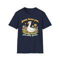 Jesus loves you, you silly goose funny Christian Graphic tee