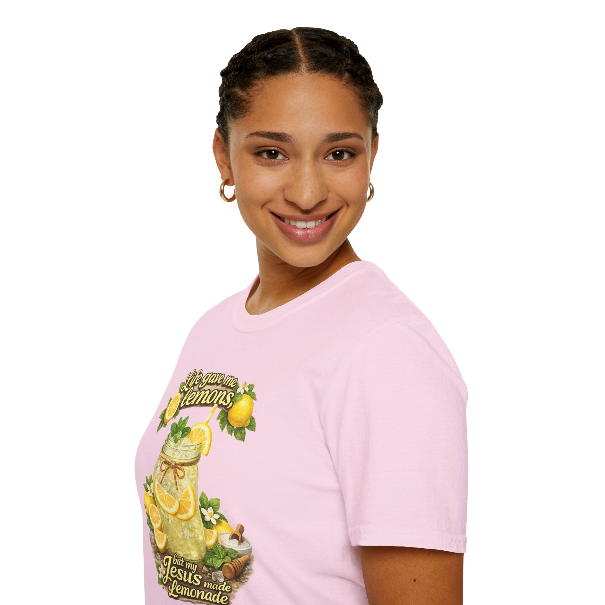 Life gave me lemons, but Jesus made lemonade Christian grapgic tee