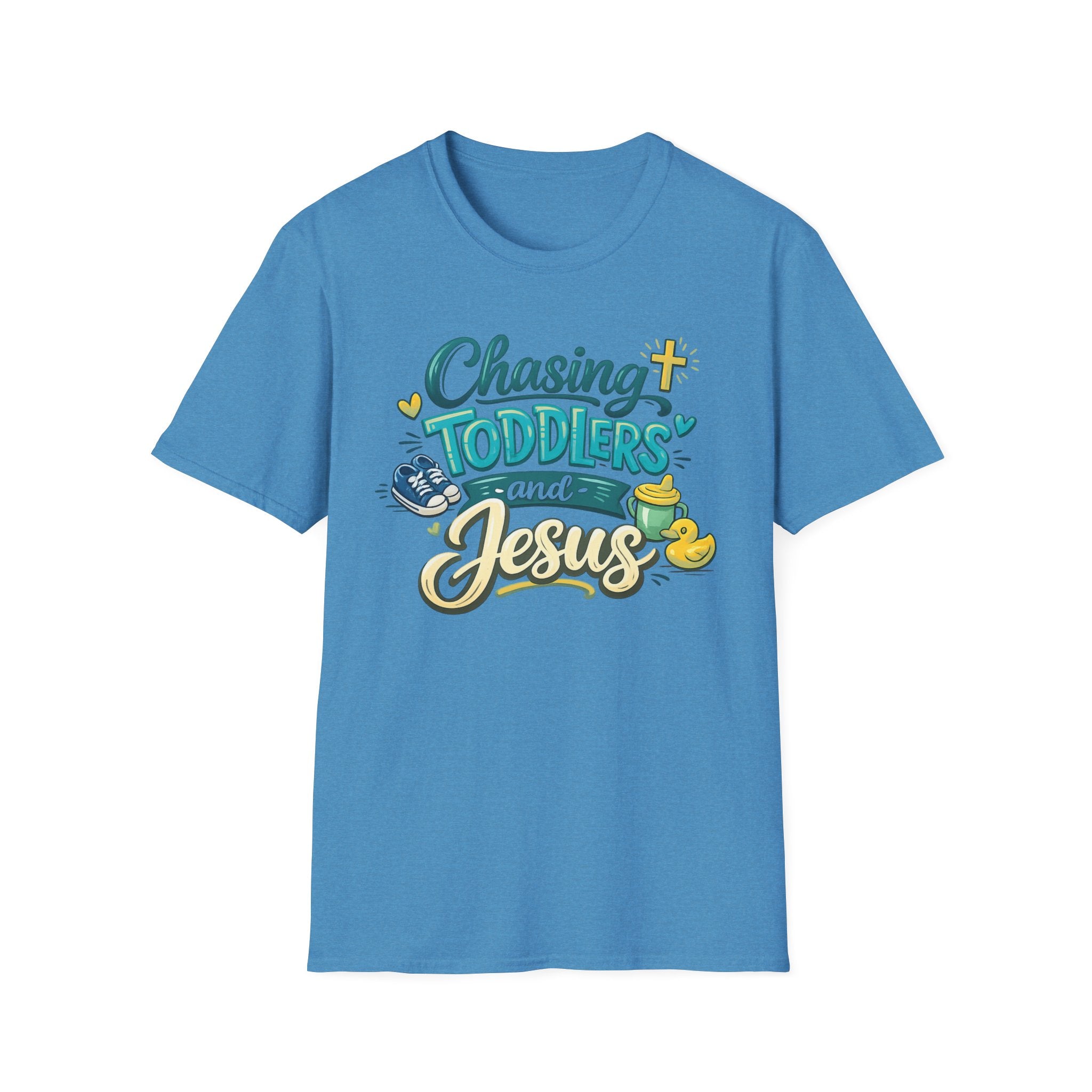 Chasing Toddlers and Jesus- Cute faith based parenting t shirt