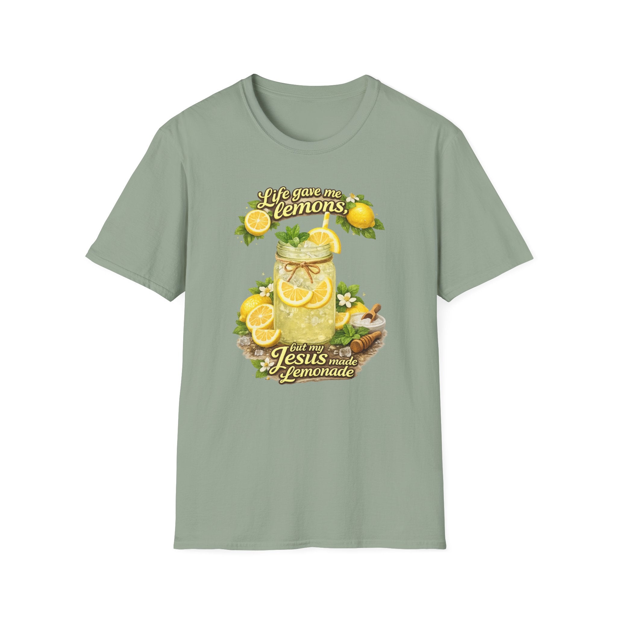Life gave me lemons, but Jesus made lemonade Christian grapgic tee