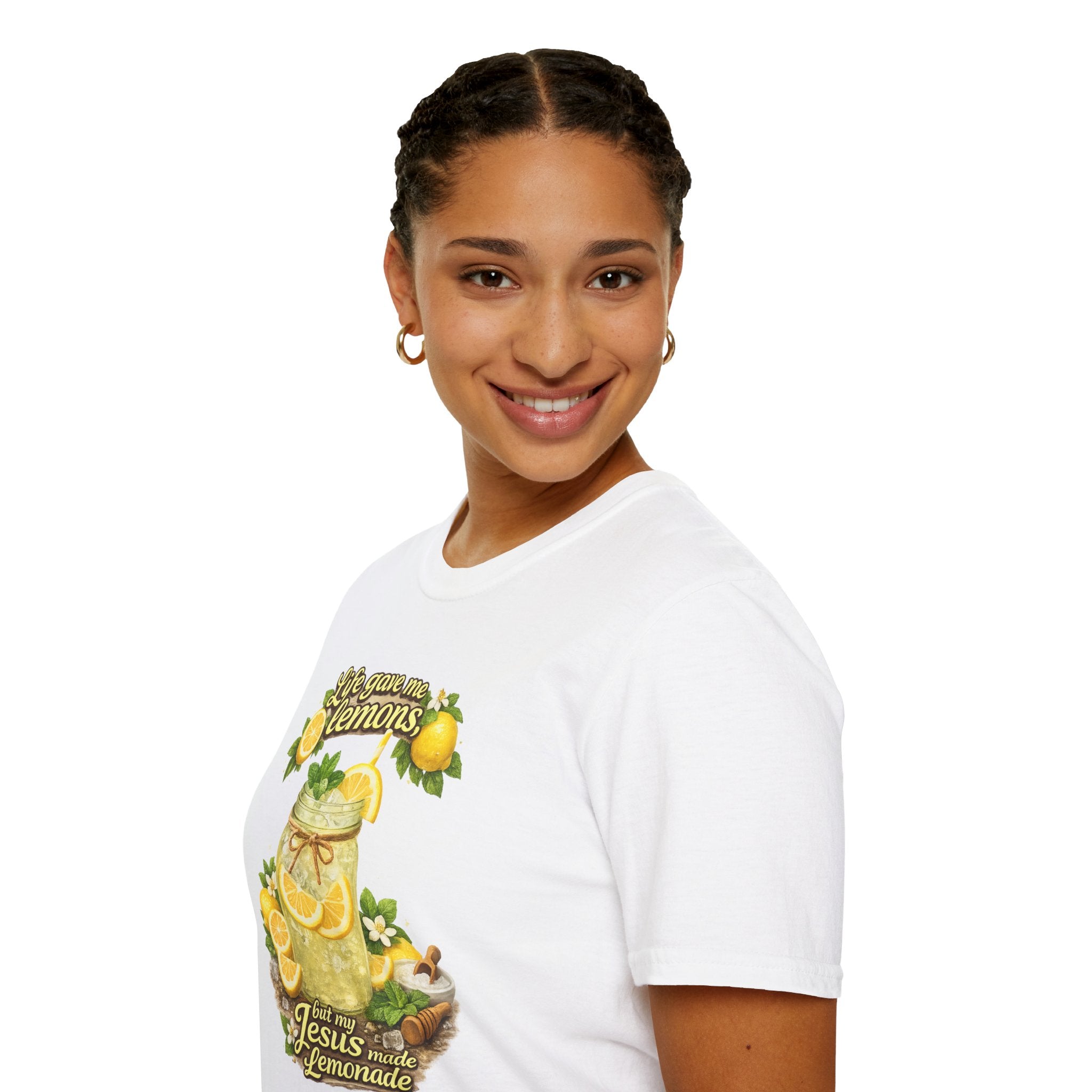 Life gave me lemons, but Jesus made lemonade Christian grapgic tee