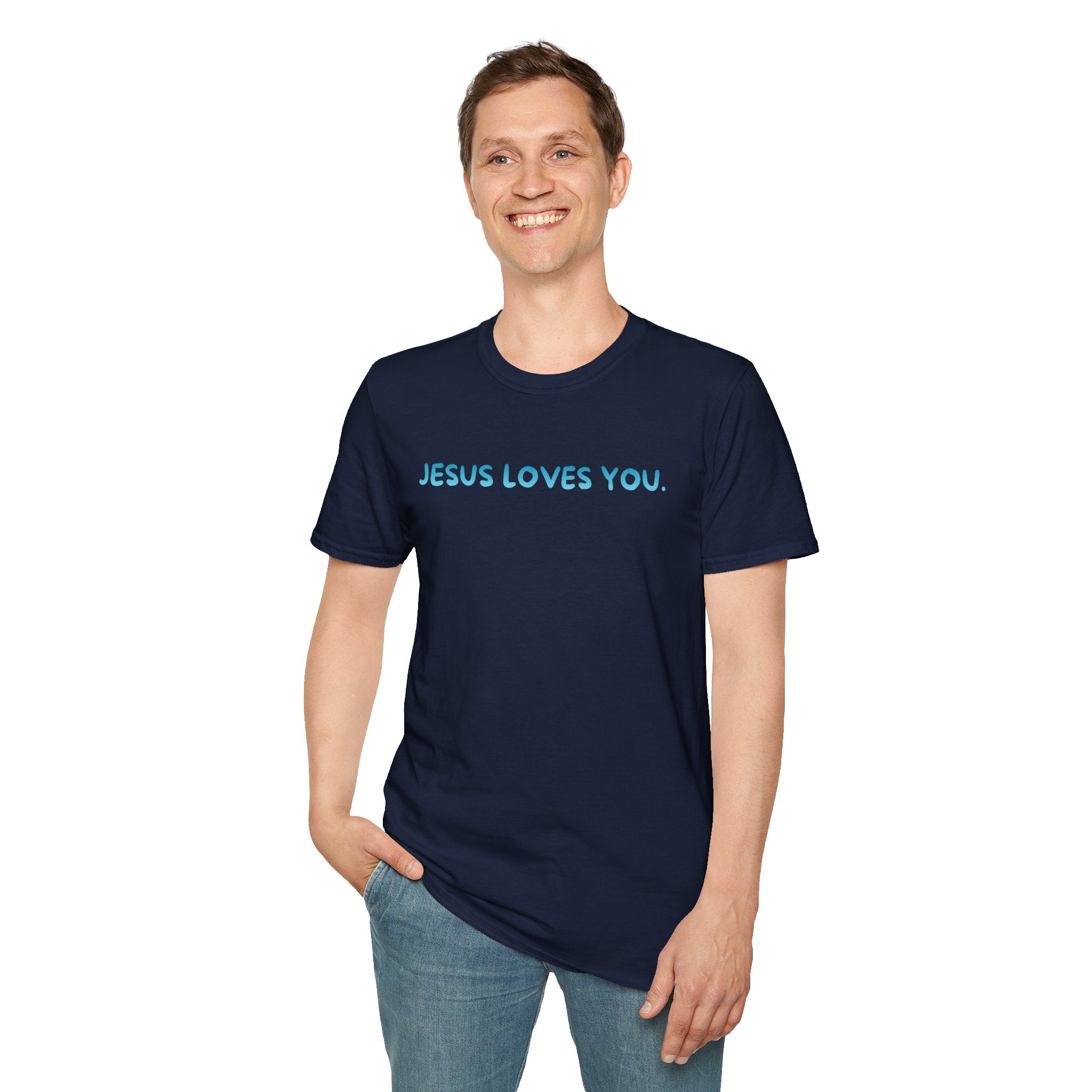 JESUS LOVES YOU Graphic Tee (Blue)