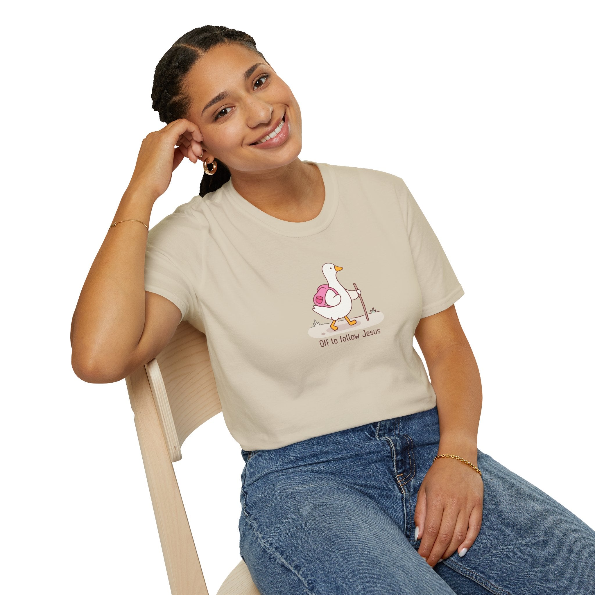 Off To Follow Jesus Silly Goose Tee