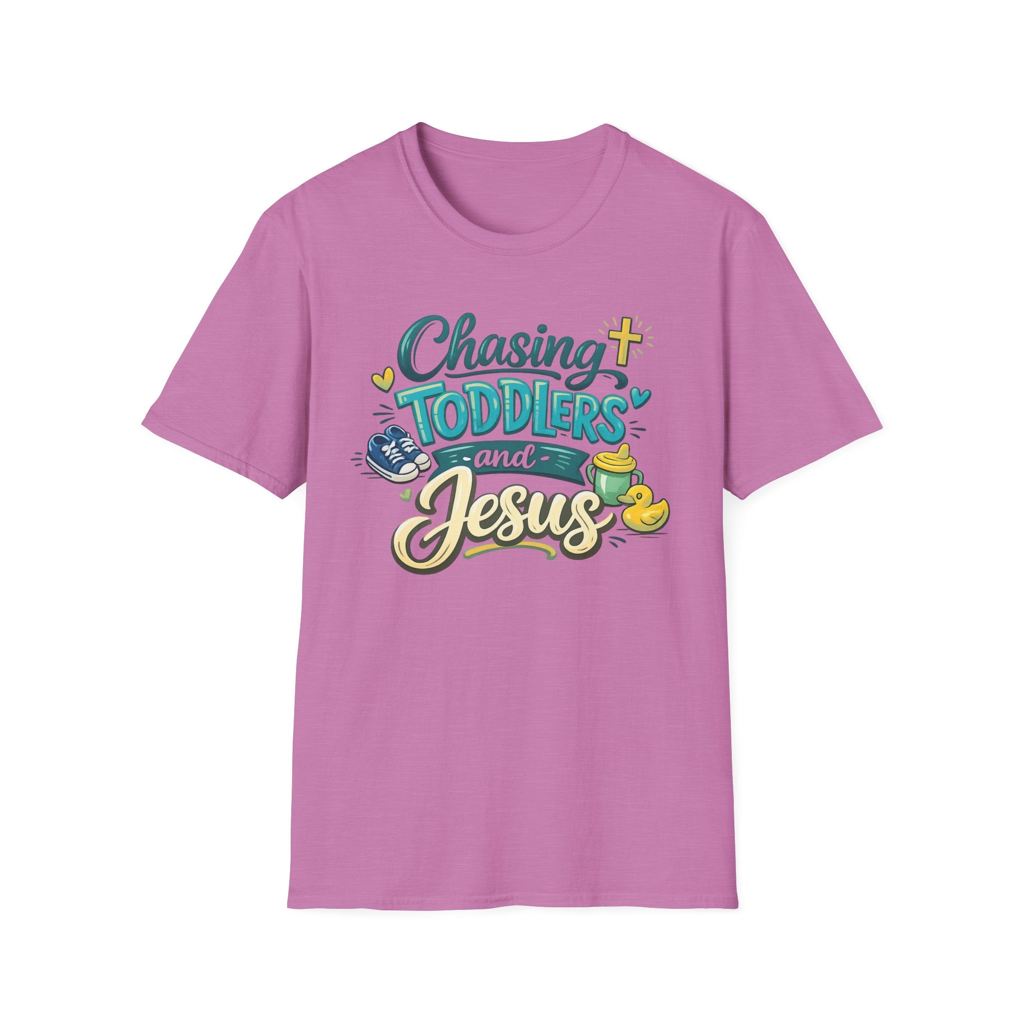 Chasing Toddlers and Jesus- Cute faith based parenting t shirt