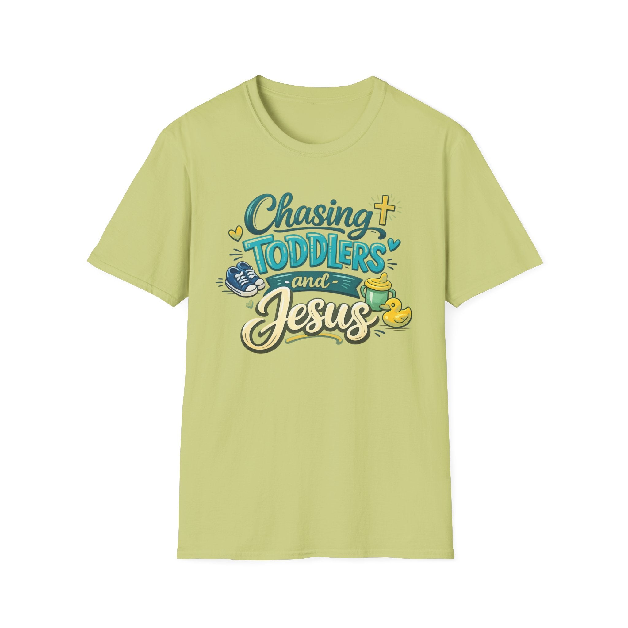 Chasing Toddlers and Jesus- Cute faith based parenting t shirt