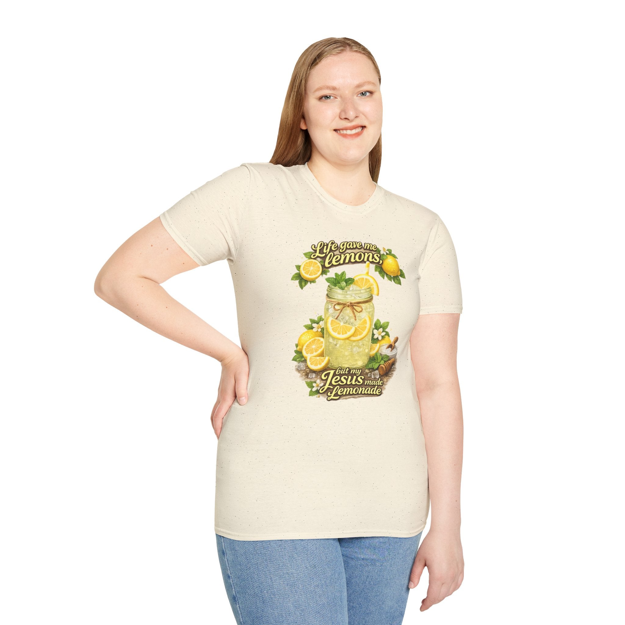 Life gave me lemons, but Jesus made lemonade Christian grapgic tee