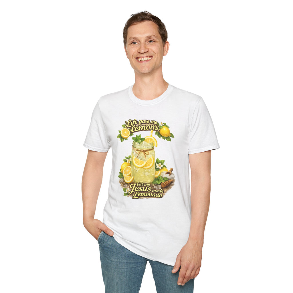 Life gave me lemons, but Jesus made lemonade Christian grapgic tee