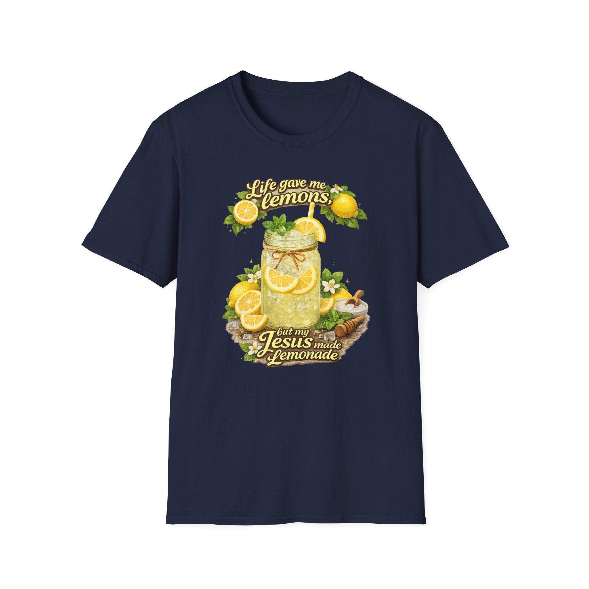 Life gave me lemons, but Jesus made lemonade Christian grapgic tee