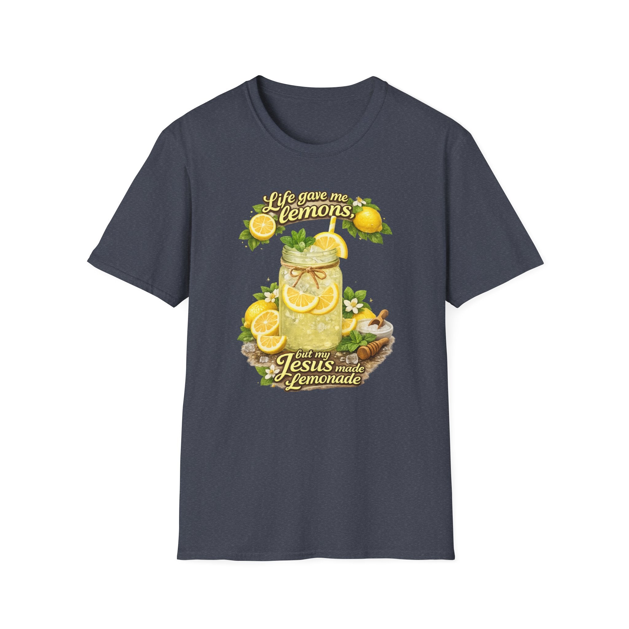Life gave me lemons, but Jesus made lemonade Christian grapgic tee