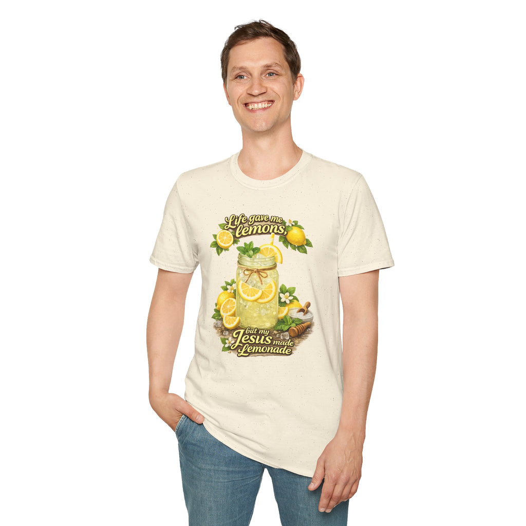 Life gave me lemons, but Jesus made lemonade Christian grapgic tee