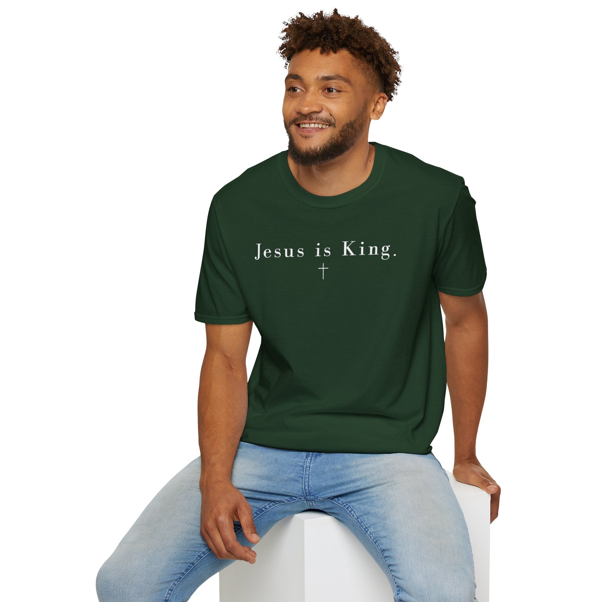 "Jesus is King" minimalist Christian T-shirt