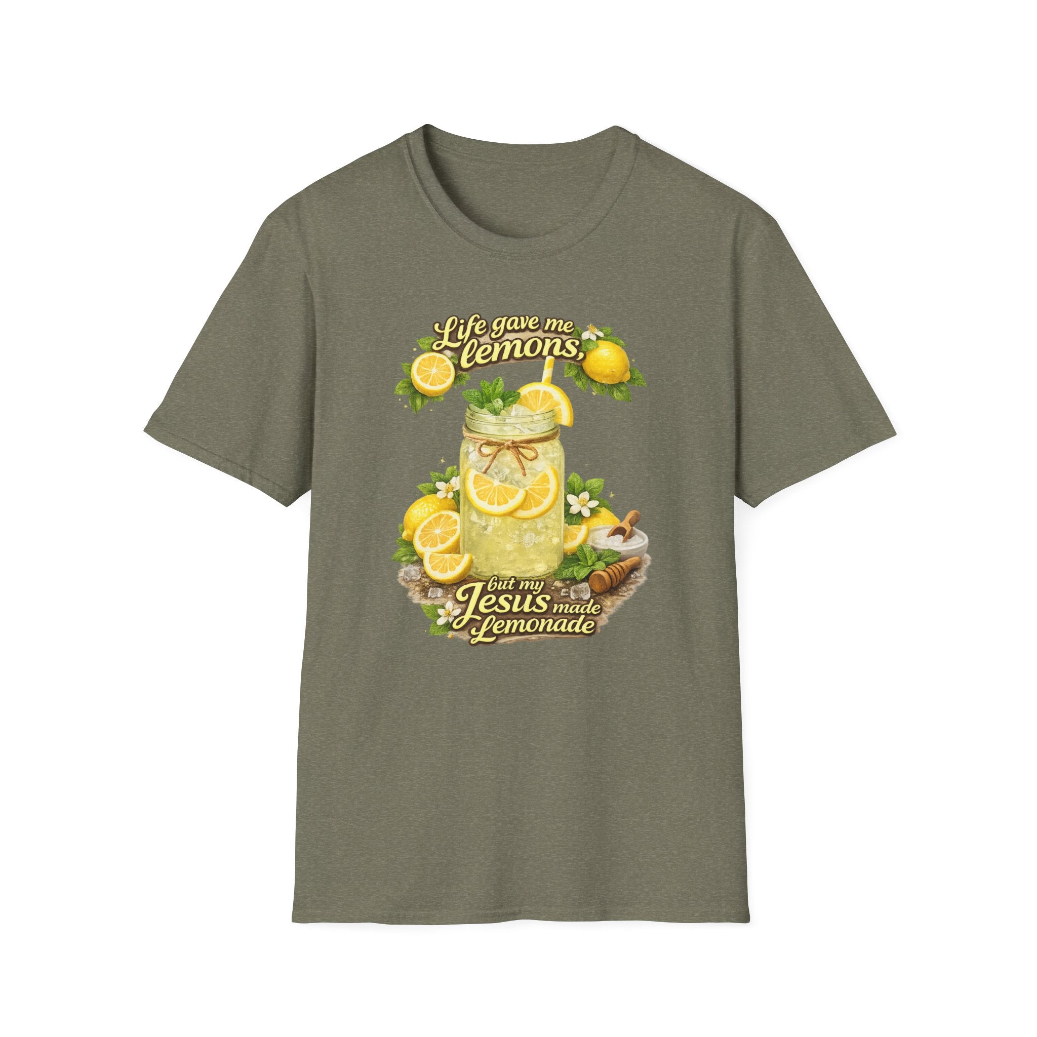 Life gave me lemons, but Jesus made lemonade Christian grapgic tee