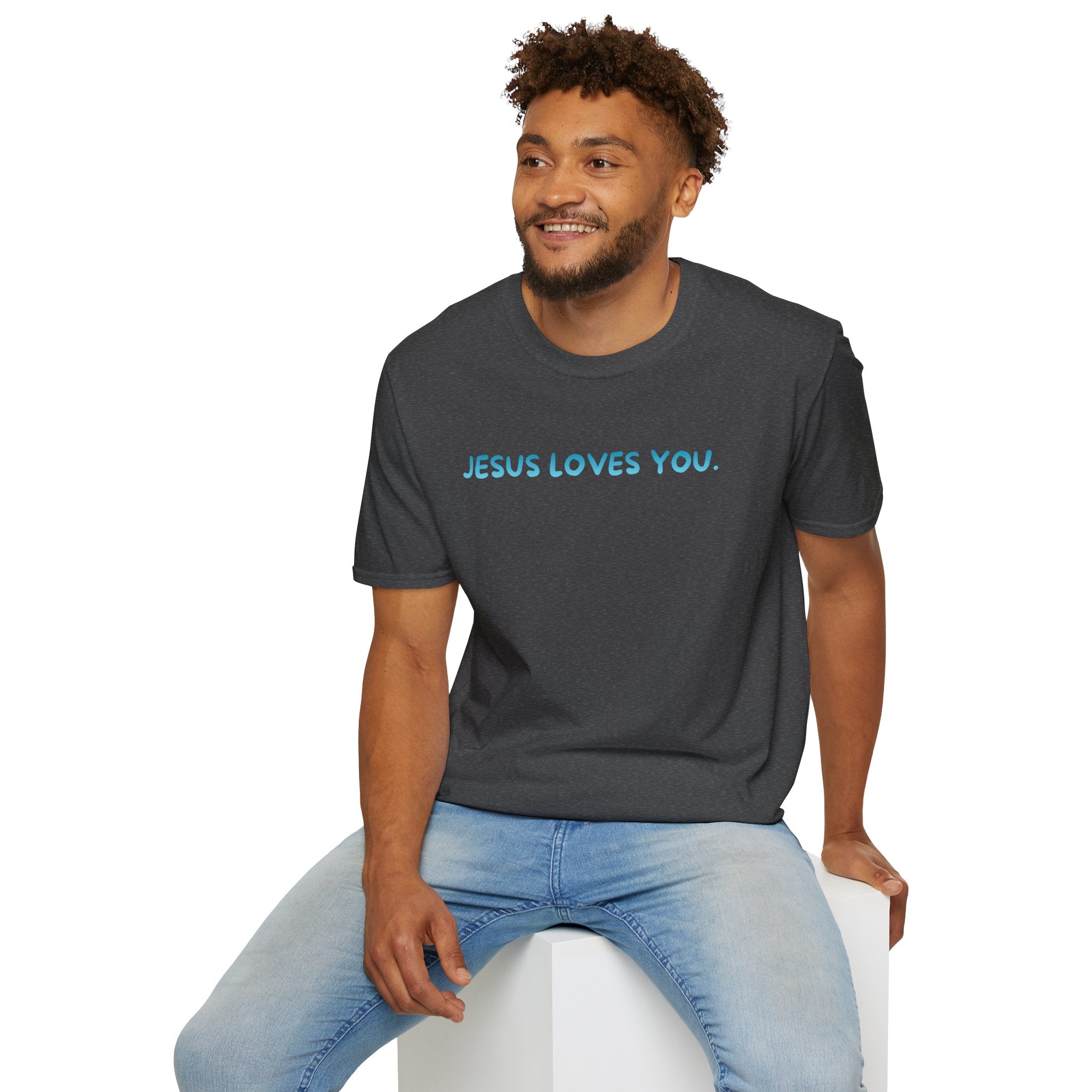 JESUS LOVES YOU Graphic Tee (Blue)