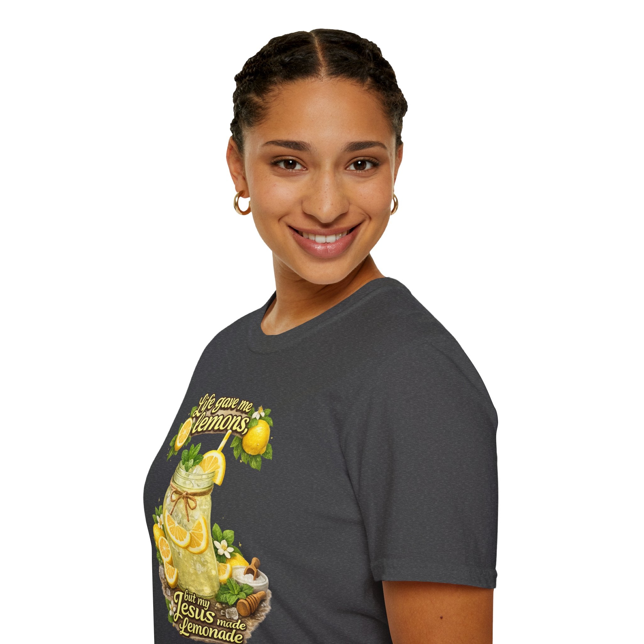 Life gave me lemons, but Jesus made lemonade Christian grapgic tee