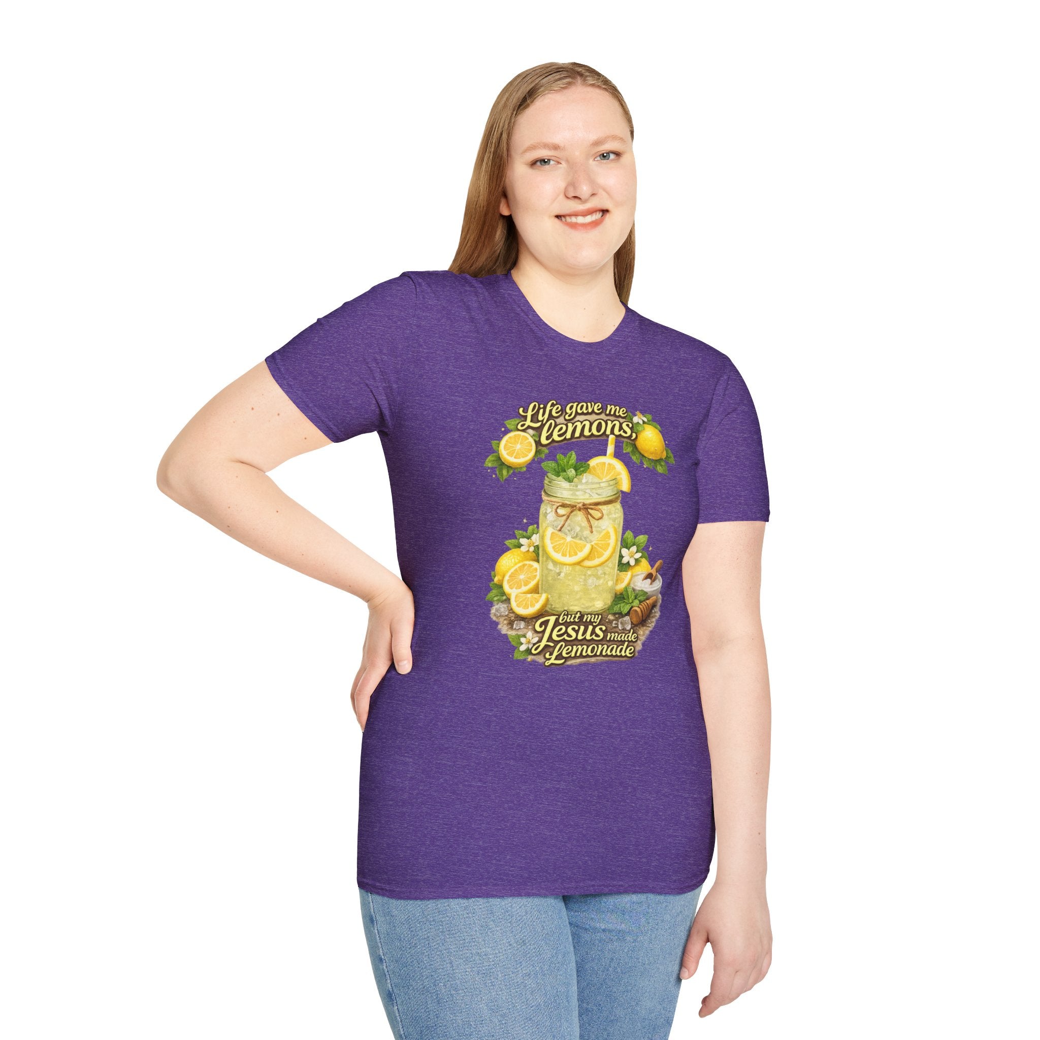 Life gave me lemons, but Jesus made lemonade Christian grapgic tee