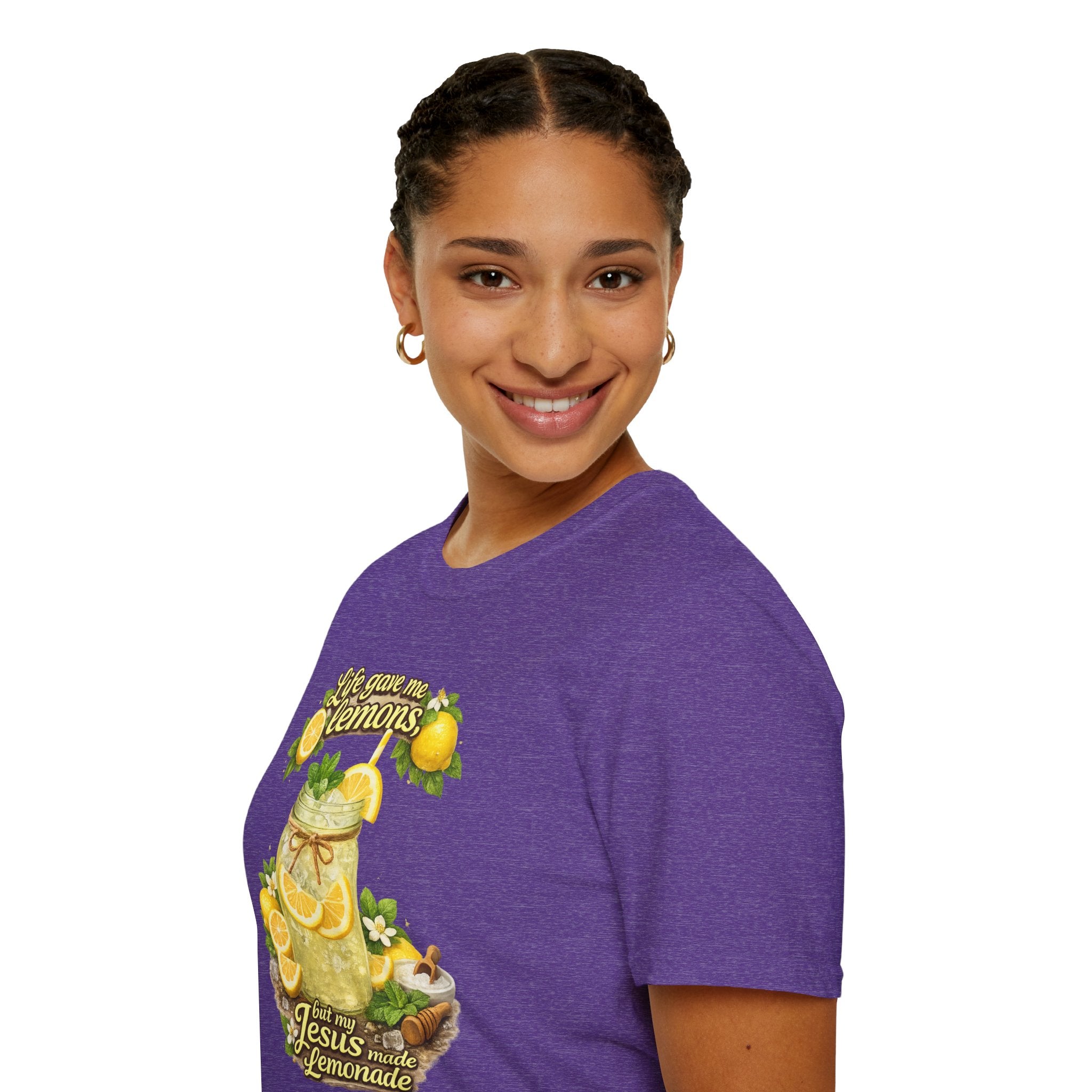 Life gave me lemons, but Jesus made lemonade Christian grapgic tee