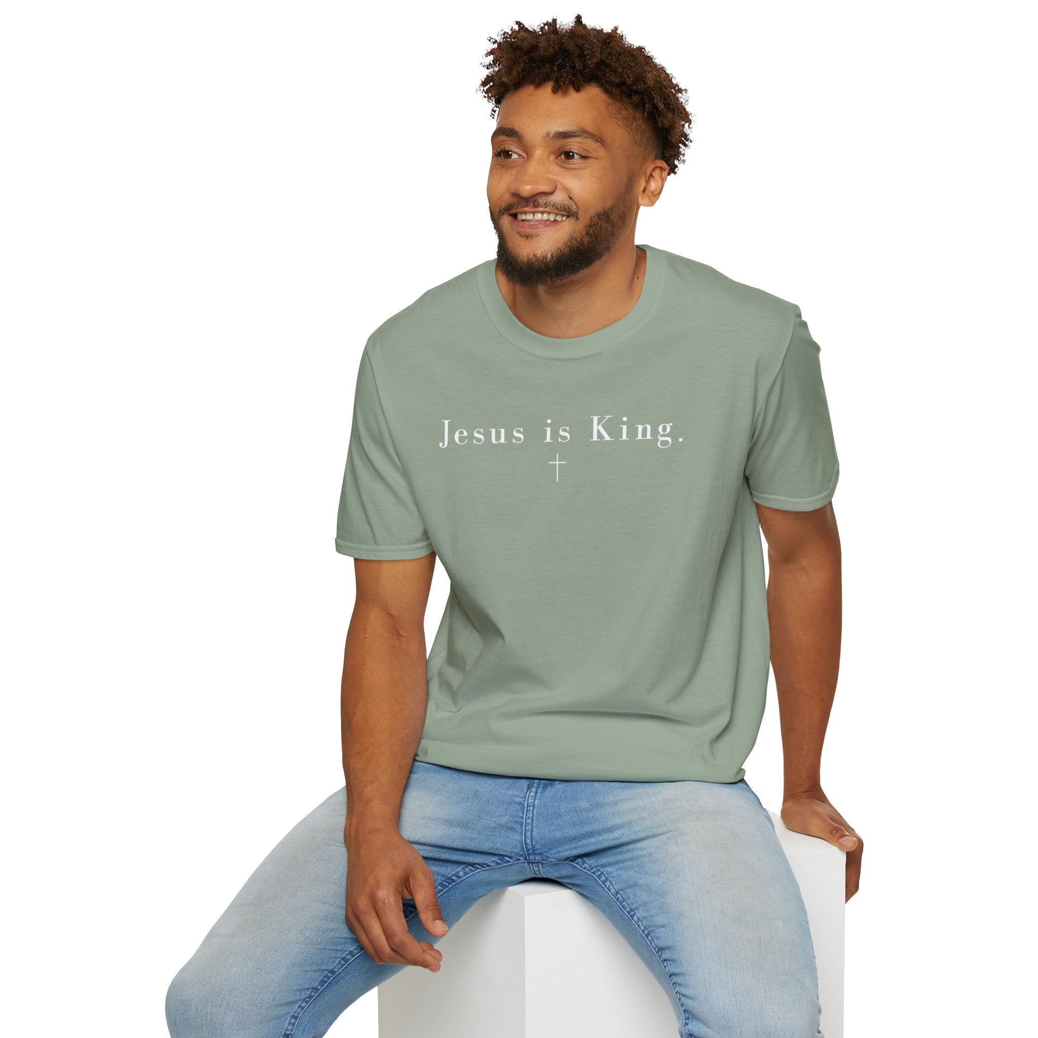 "Jesus is King" minimalist Christian T-shirt