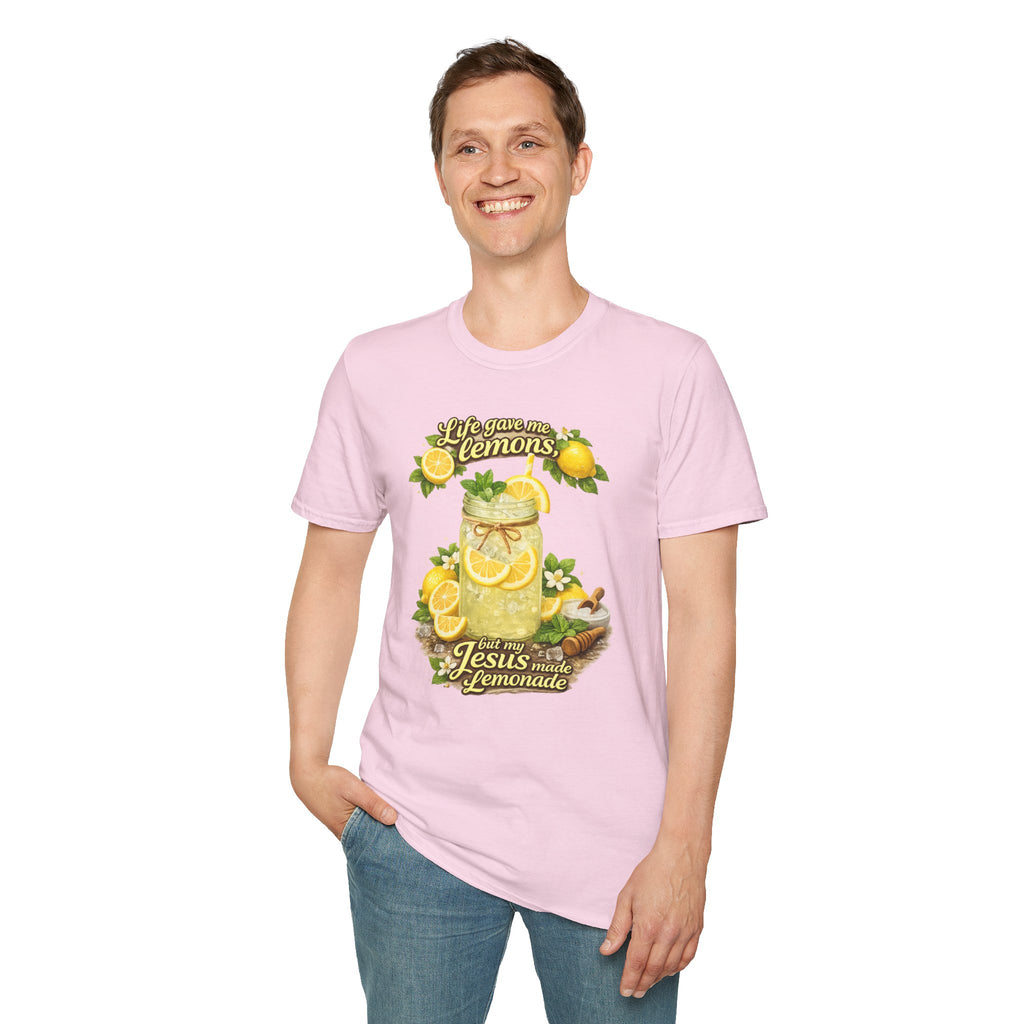 Life gave me lemons, but Jesus made lemonade Christian grapgic tee