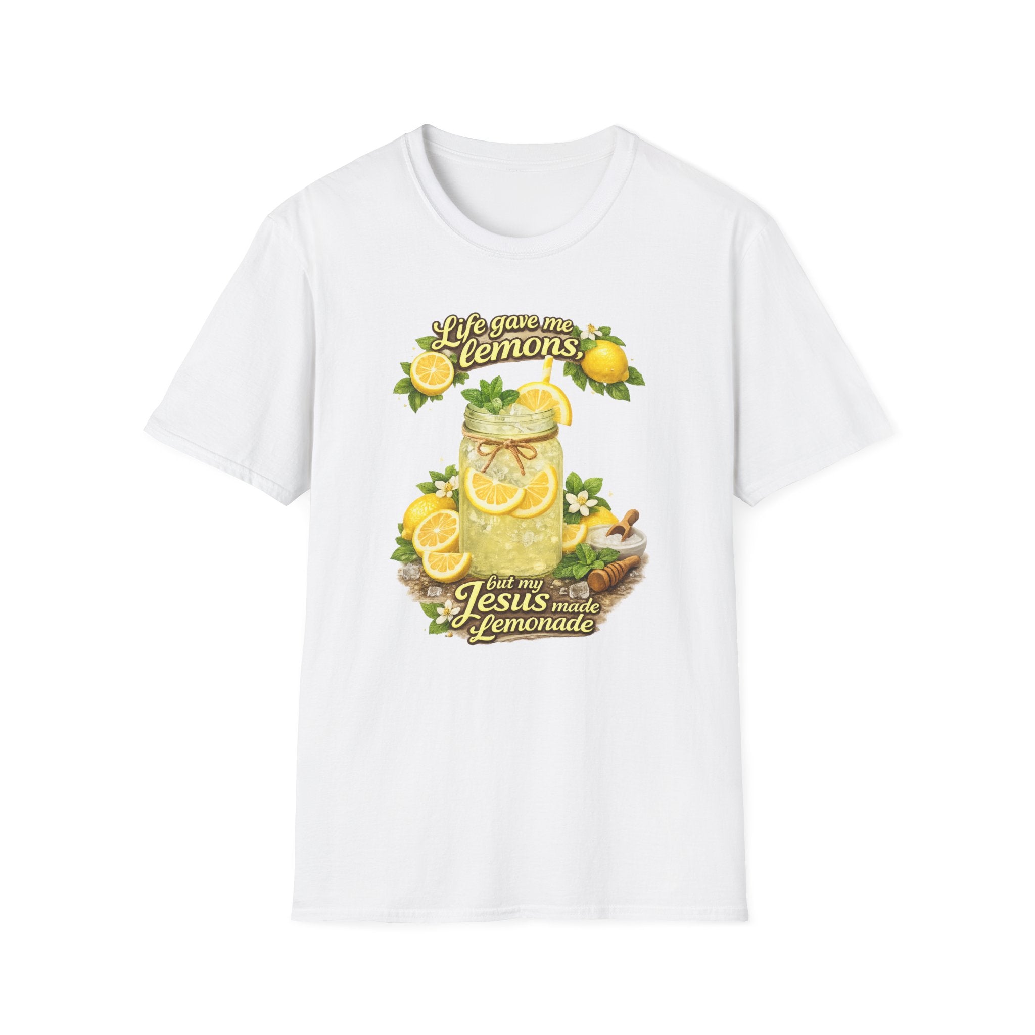 Life gave me lemons, but Jesus made lemonade Christian grapgic tee