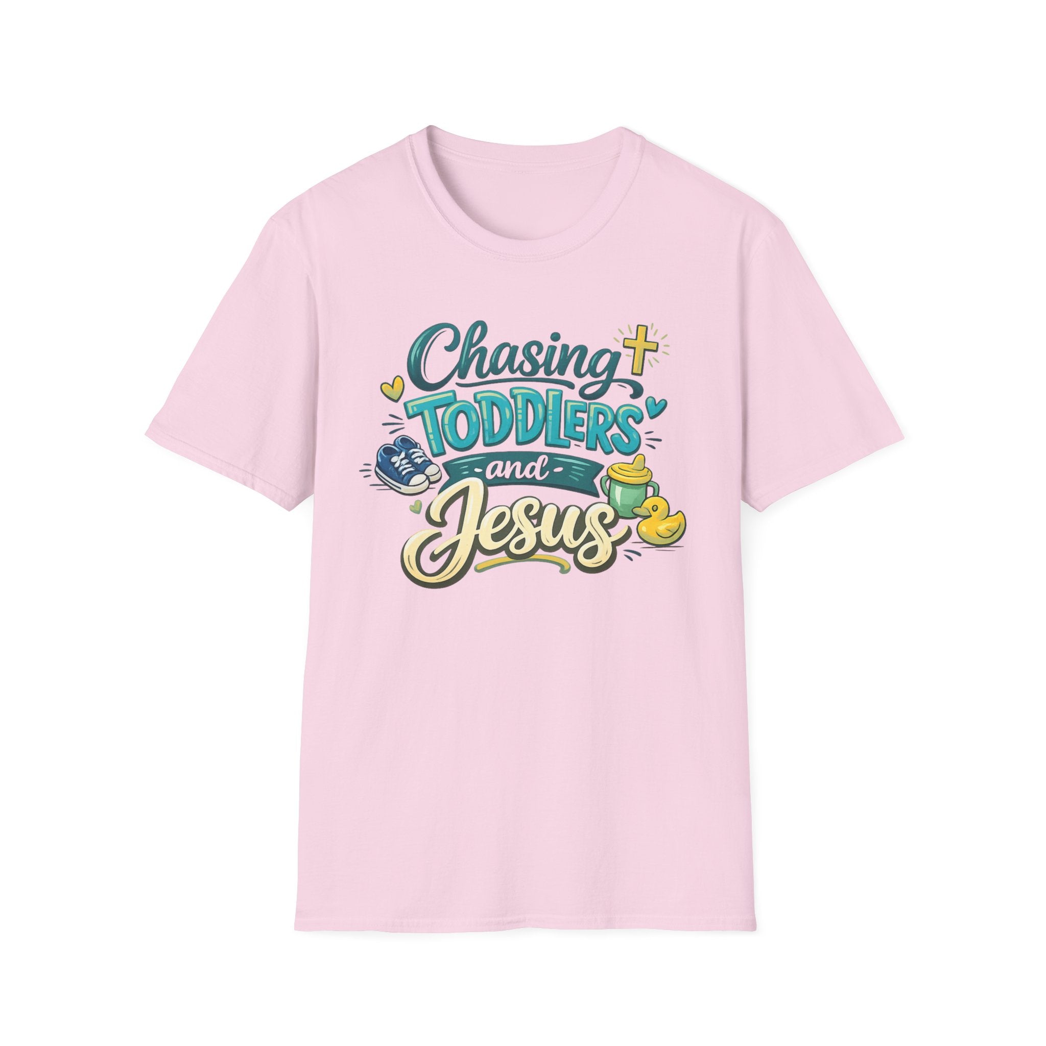 Chasing Toddlers and Jesus- Cute faith based parenting t shirt