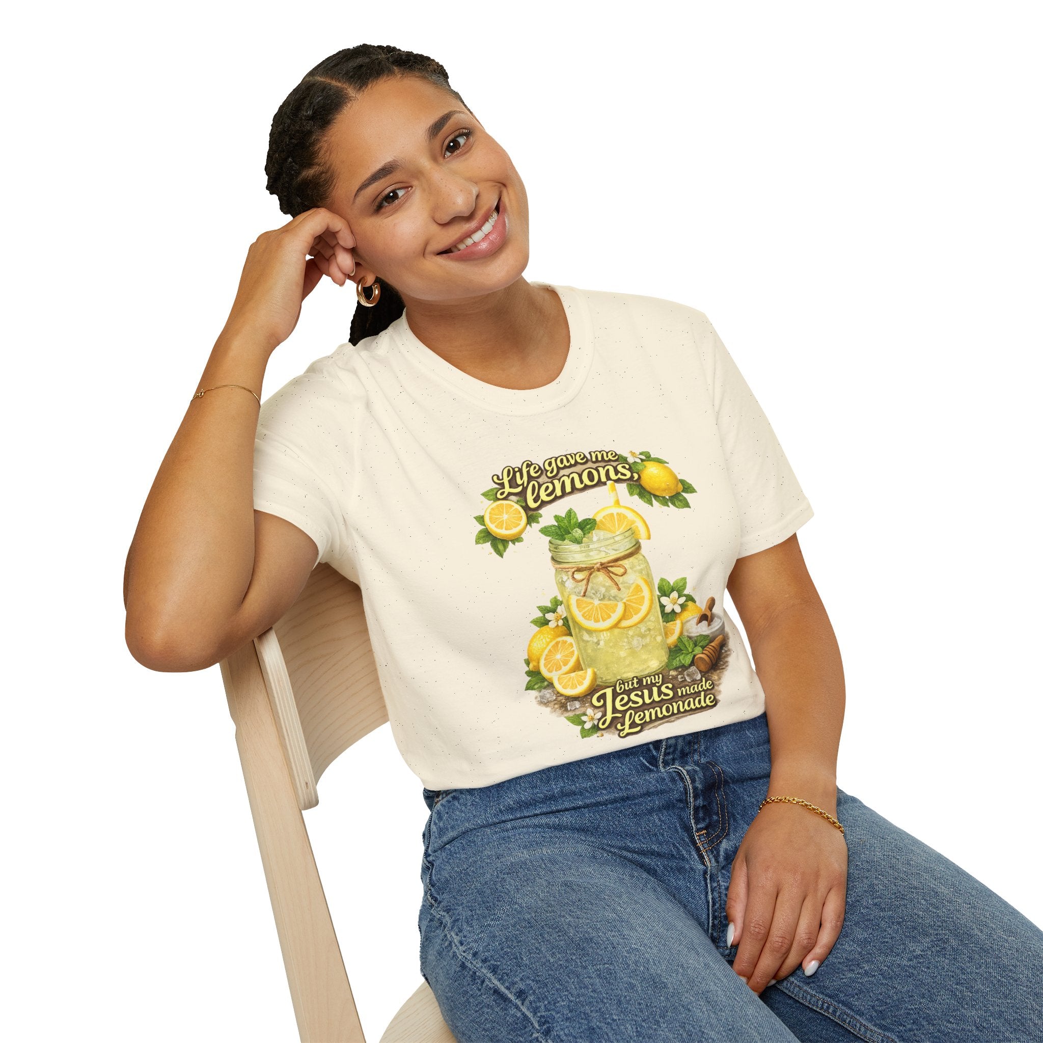 Life gave me lemons, but Jesus made lemonade Christian grapgic tee