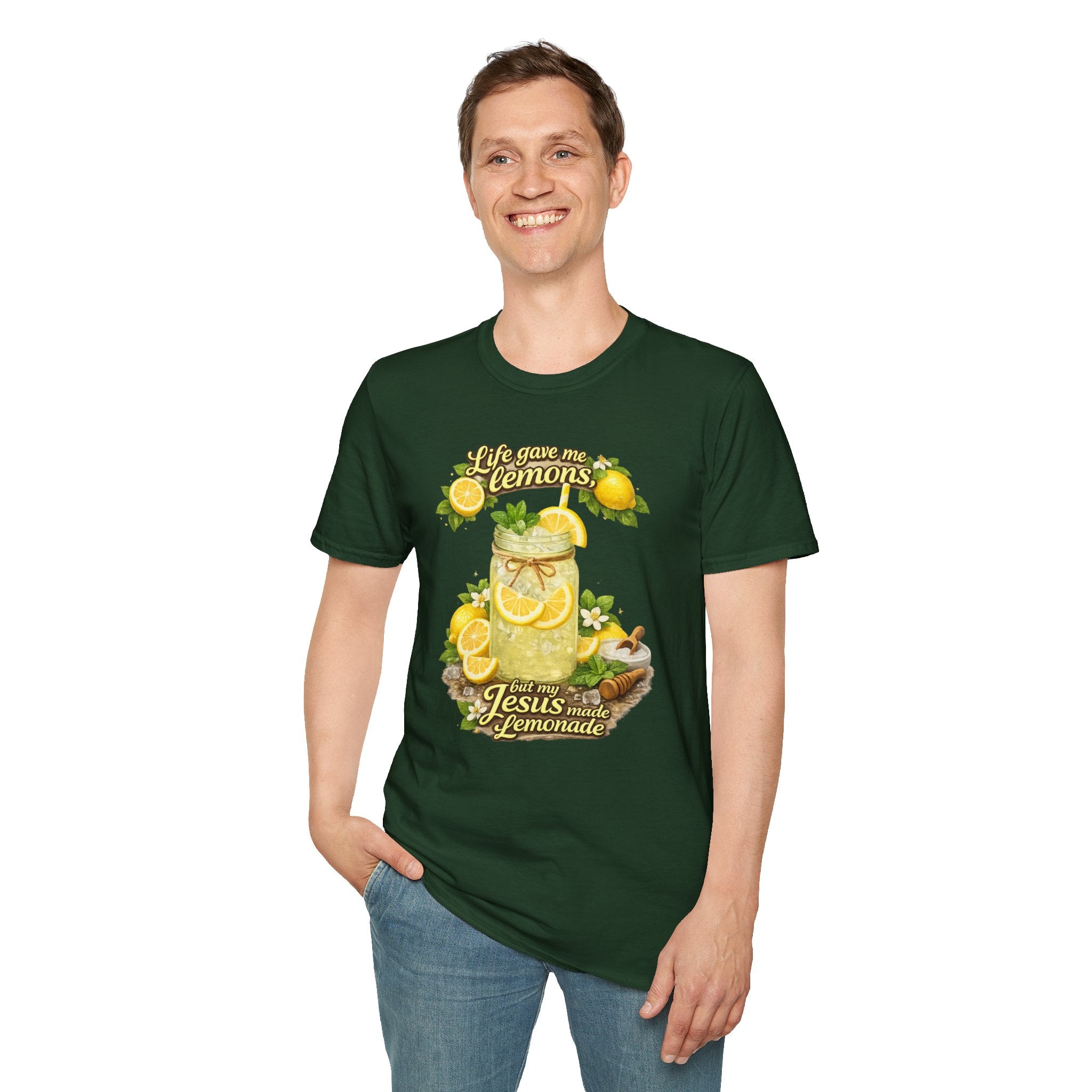 Life gave me lemons, but Jesus made lemonade Christian grapgic tee