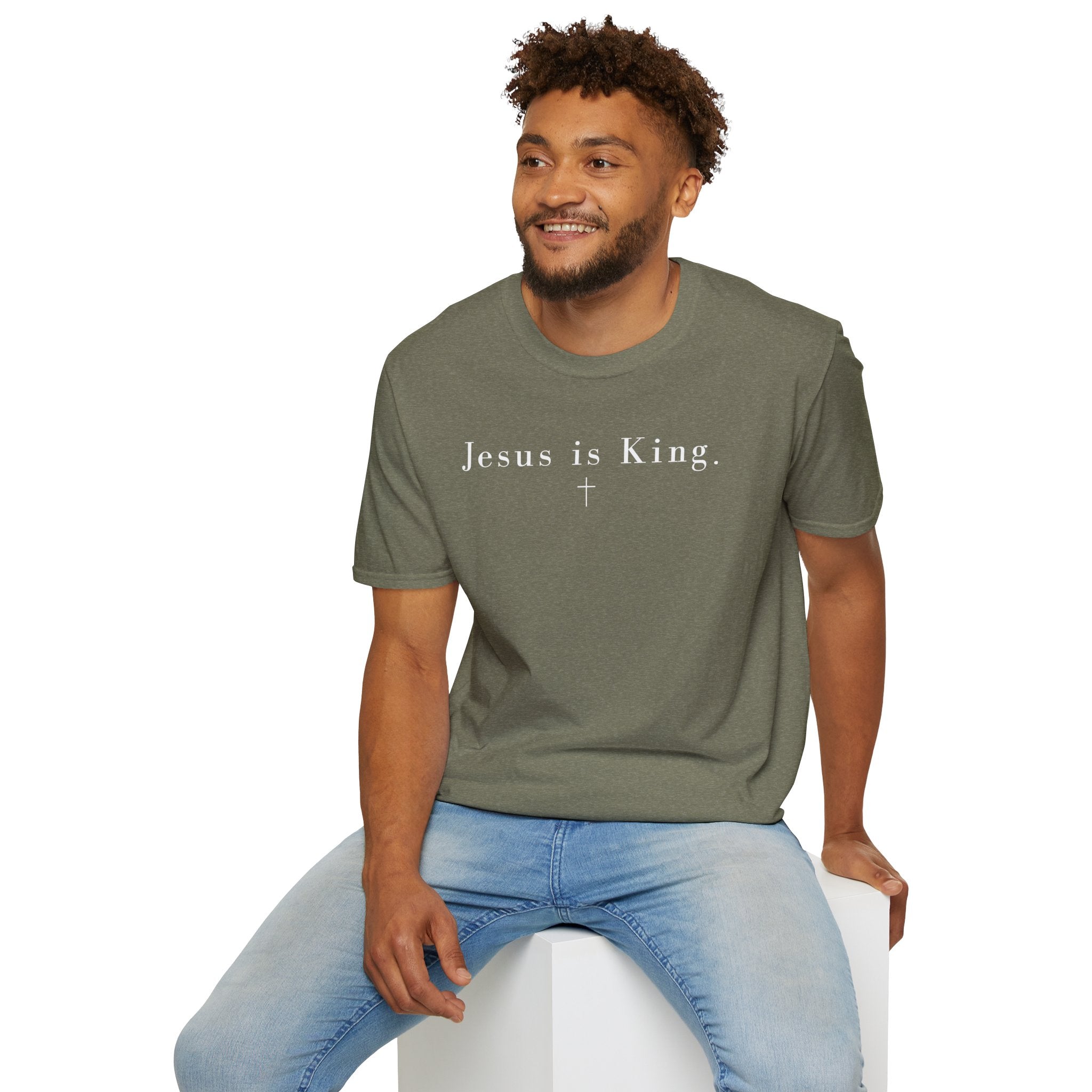 "Jesus is King" minimalist Christian T-shirt