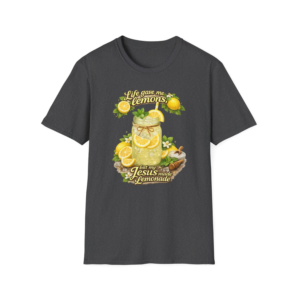 Life gave me lemons, but Jesus made lemonade Christian grapgic tee
