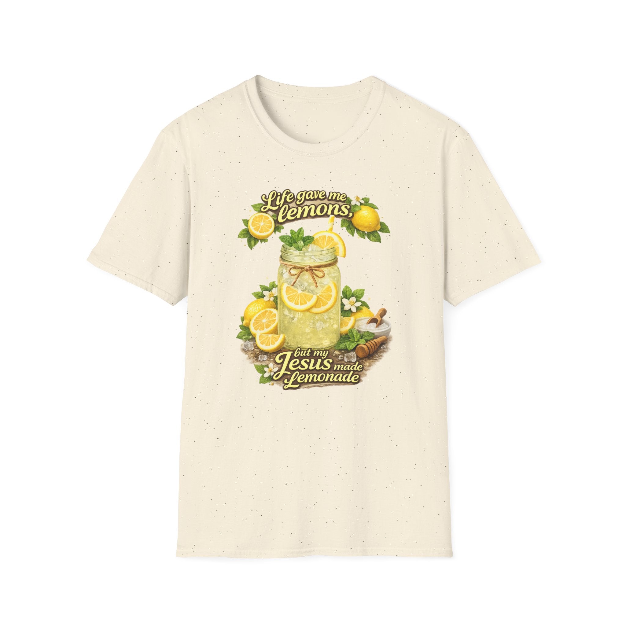 Life gave me lemons, but Jesus made lemonade Christian grapgic tee