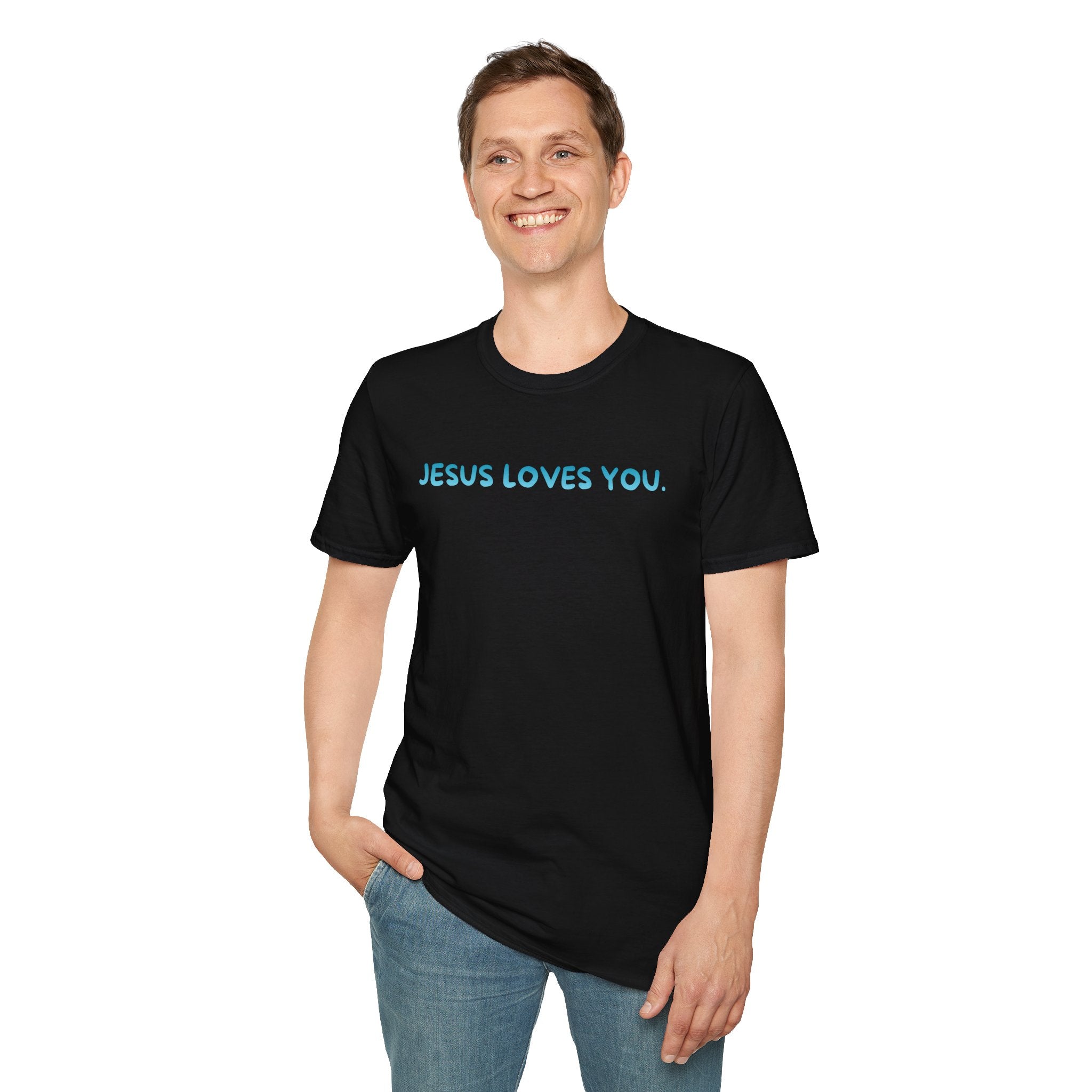 JESUS LOVES YOU Graphic Tee (Blue)