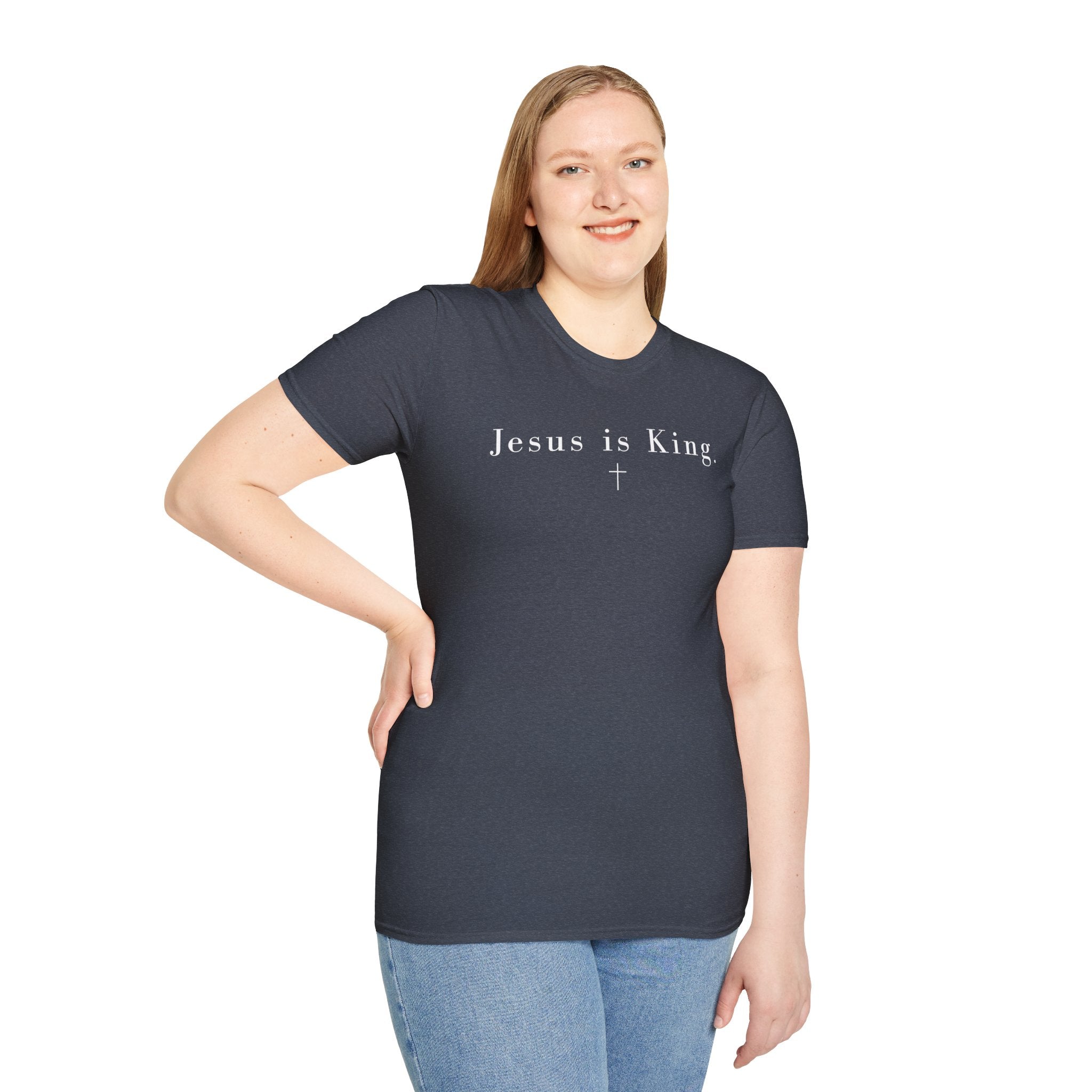 "Jesus is King" minimalist Christian T-shirt